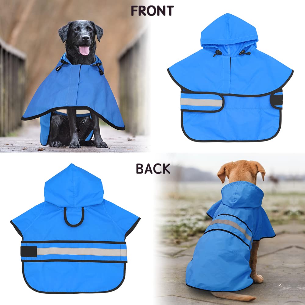 Candofly Dog Raincoat Reflective Dog Rain Jacket Waterproof Hooded Ponch Dog Rain Coat For Small Medium Large Dogs (Xx-Large, Sk