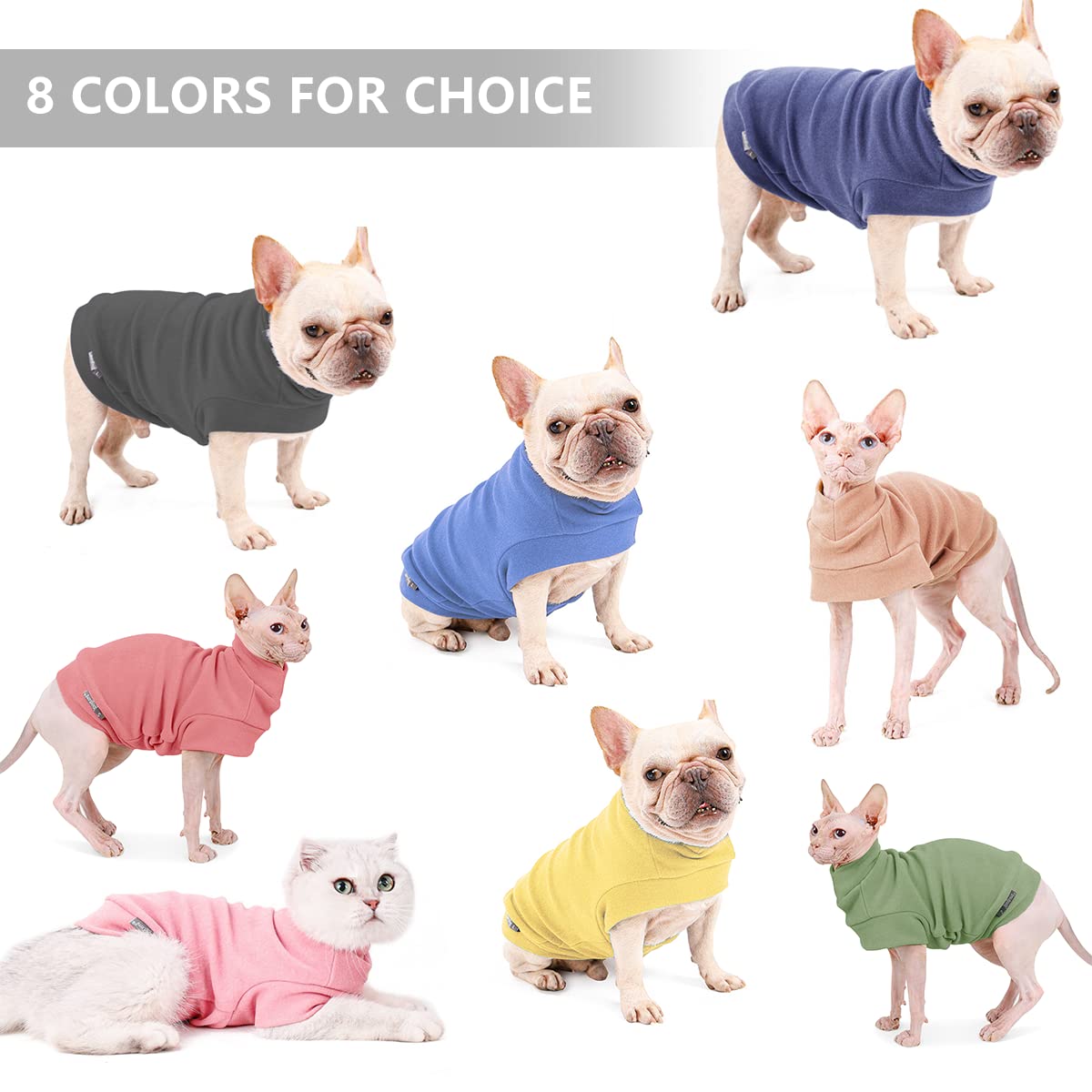 Small Dogs Fleece Dog Sweatshirt - Cold Weather Hoodies Spring Soft Vest Thickening Warm Cat Sweater Puppy Clothes Sweater Winter Sweatshirt Pet Pajamas For Small Dog Cat Puppy (Large, Green)