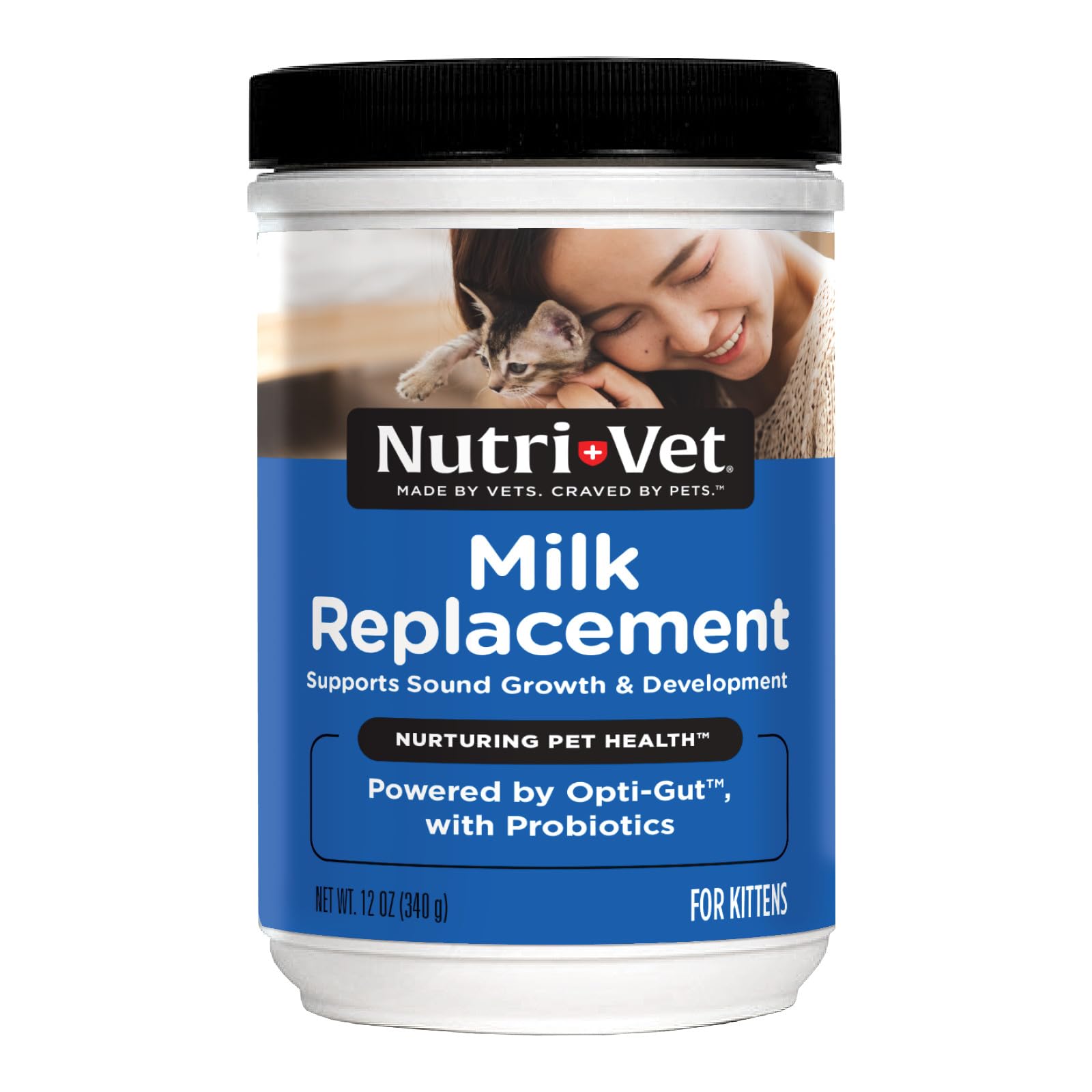 Nutri-Vet Milk Replacement For Kittens - Healthy Gut Support with Probiotics - Essential Nutrients - Veterinarian Formulated - 1