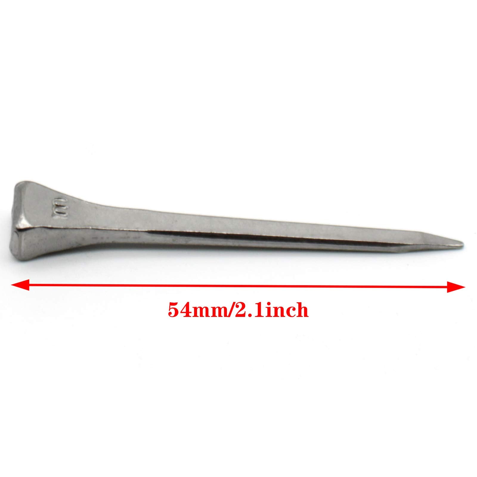 Fdxgyh 50Pcs E6 54Mm/2.1' Horseshoe Nails Carbon Steel Horseshoe Tools For Fixed Lead Or Glass(Silver)