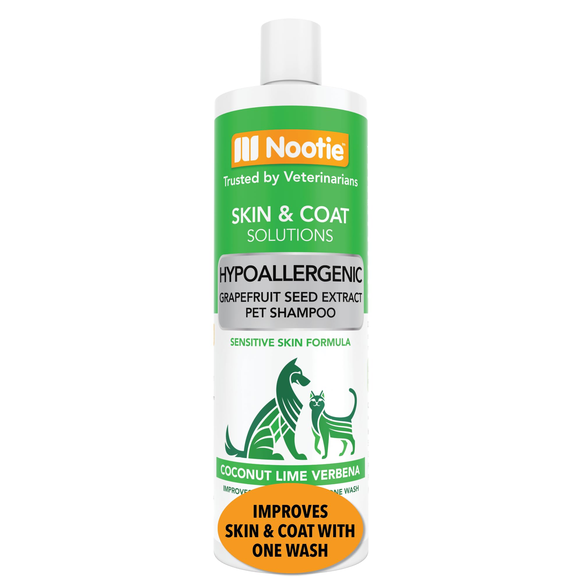 Nootie - Pet Shampoo For Sensitive Skin - Revitalizes Dry Skin & Coat - Natural Ingredients - Gentle Dog Shampoo - Cleans & Conditions