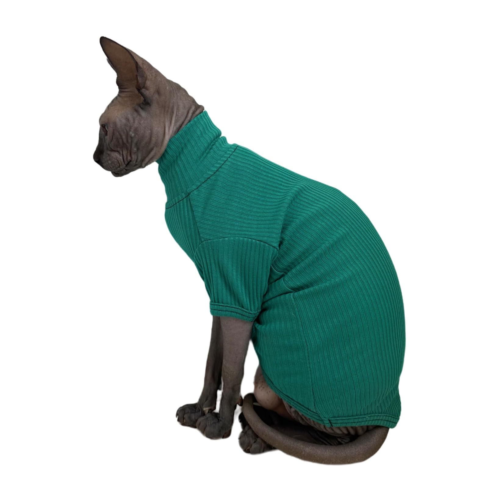 Sphynx Hairless Cats Shirt Breathable Cat Turtleneck Sweater Pullover Kitten T-Shirts With Sleeves Cat Pajamas Jumpsuit For Sphy