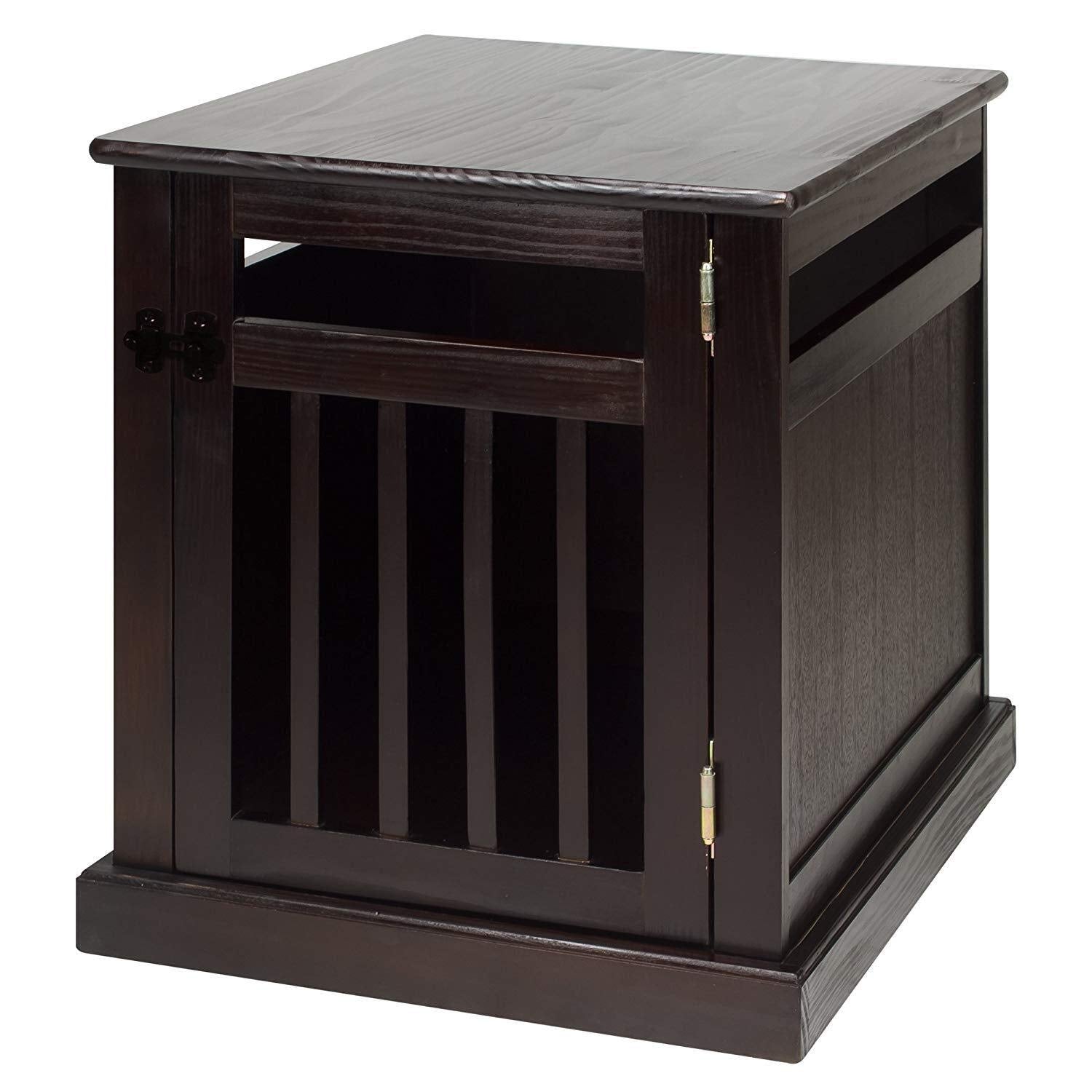 Casual Home Wooden Small Pet Crate, End Table, Espresso,19.5'W X 22.5'D X 22.5'H