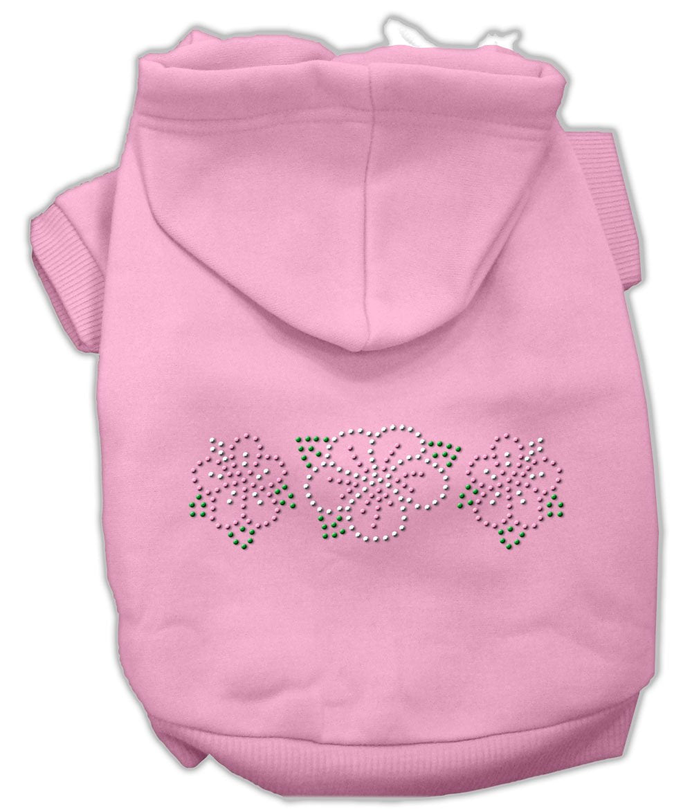 Mirage Pet Products 54-79PK Tropical Flowers Rhinestone Pink Hoodie, 3X-Large