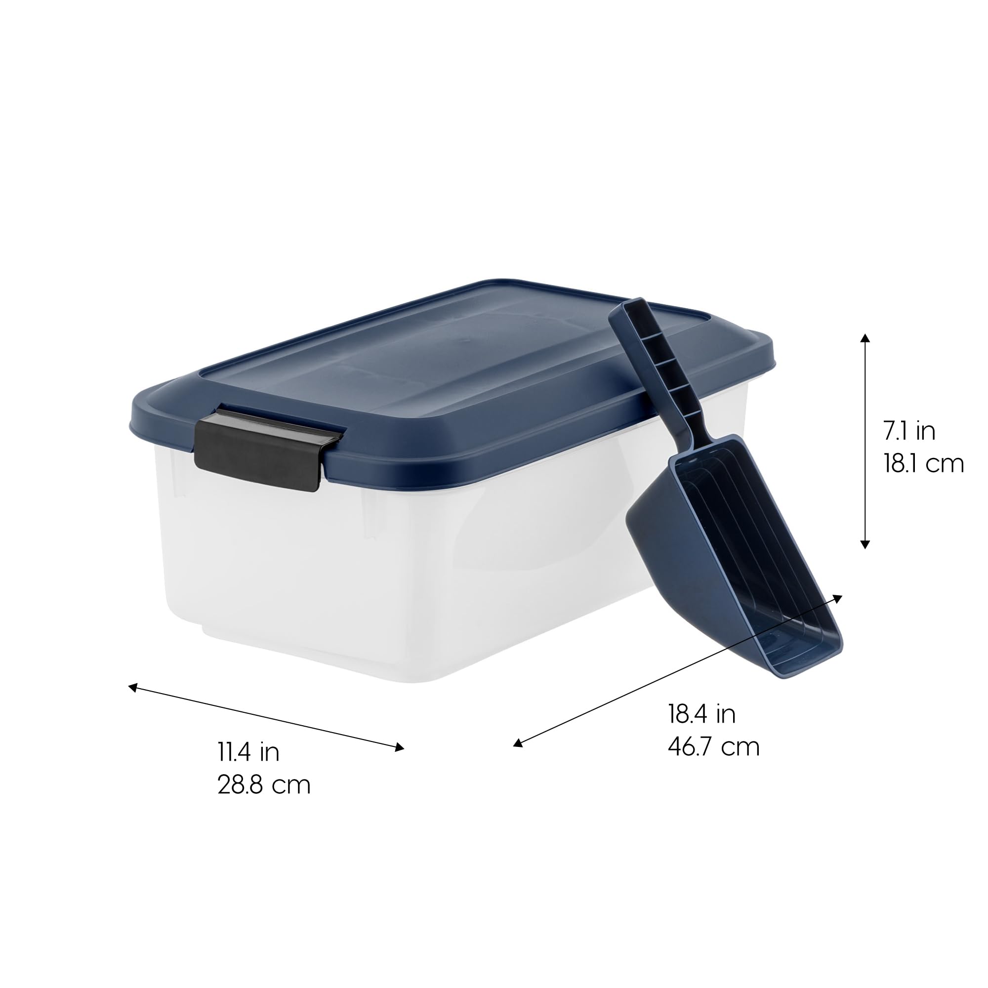IRIS USA WeatherPro Airtight Pet Food Storage Container, Up to 14 lbs, Dog Cat Bird and Other Pet Food Storage Bin Keep Pests Ou