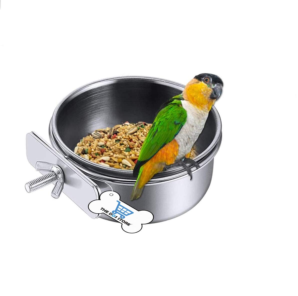 The Dds Store Dog Crate Hanging Bowls Removeable Stainless Steel Portable Pet Water Dispenser Feeder Kennel Coop Cups For Pets P