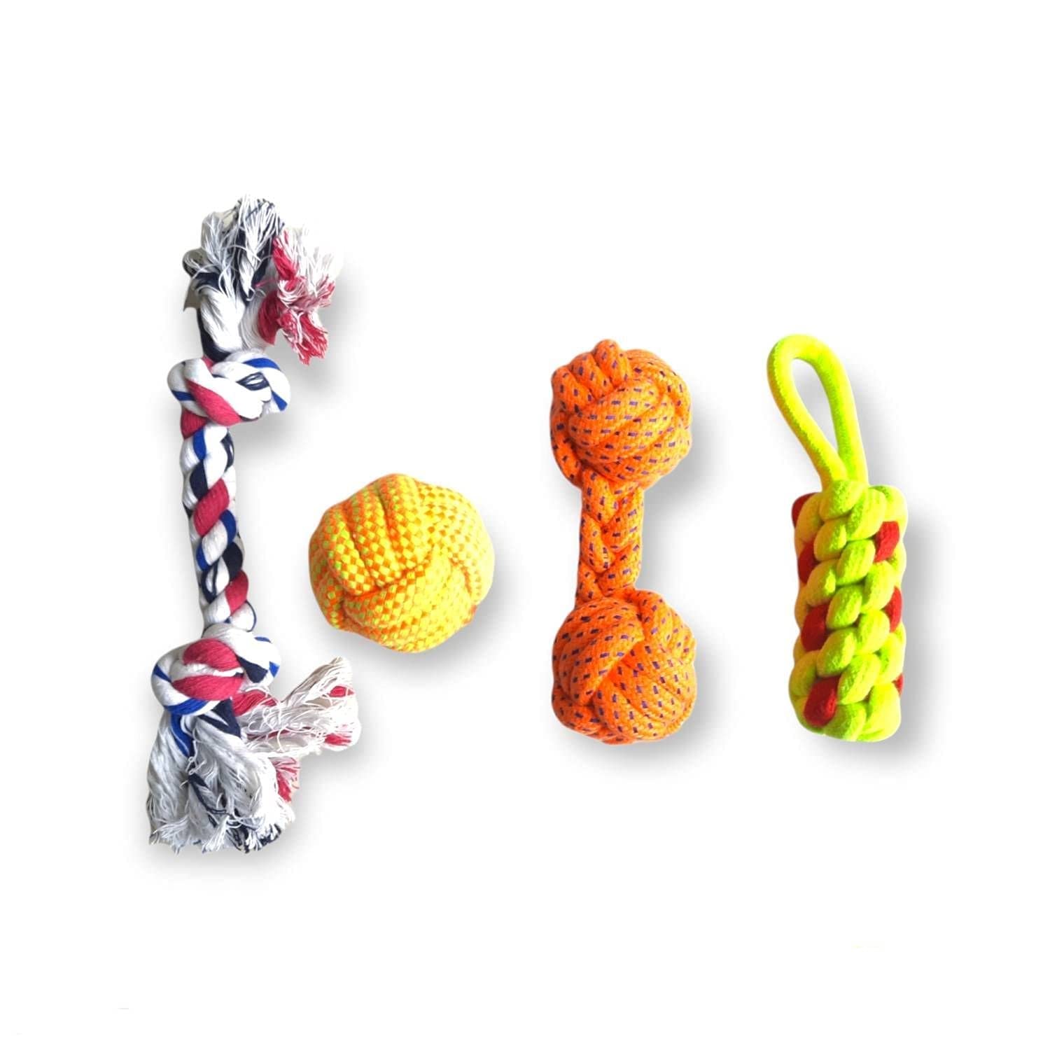 Psk Pet Mart Chew Rope Toys For Dogs And Puppies, 100% Safe And Natural Cotton Poly Mix Durable Toys For Teething And Playing, C