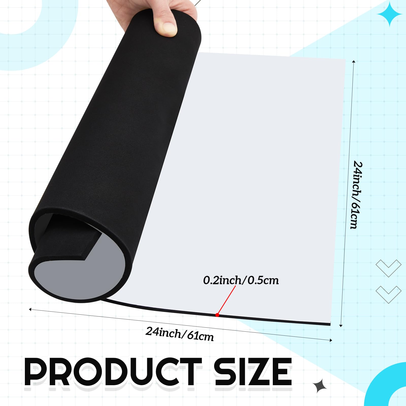 Pangda 24 X 24 Inch Aquarium Fish Self Leveling Mat For Under Tank Foam Compressible Neoprene Mat With Adhesive Backing Waterpro