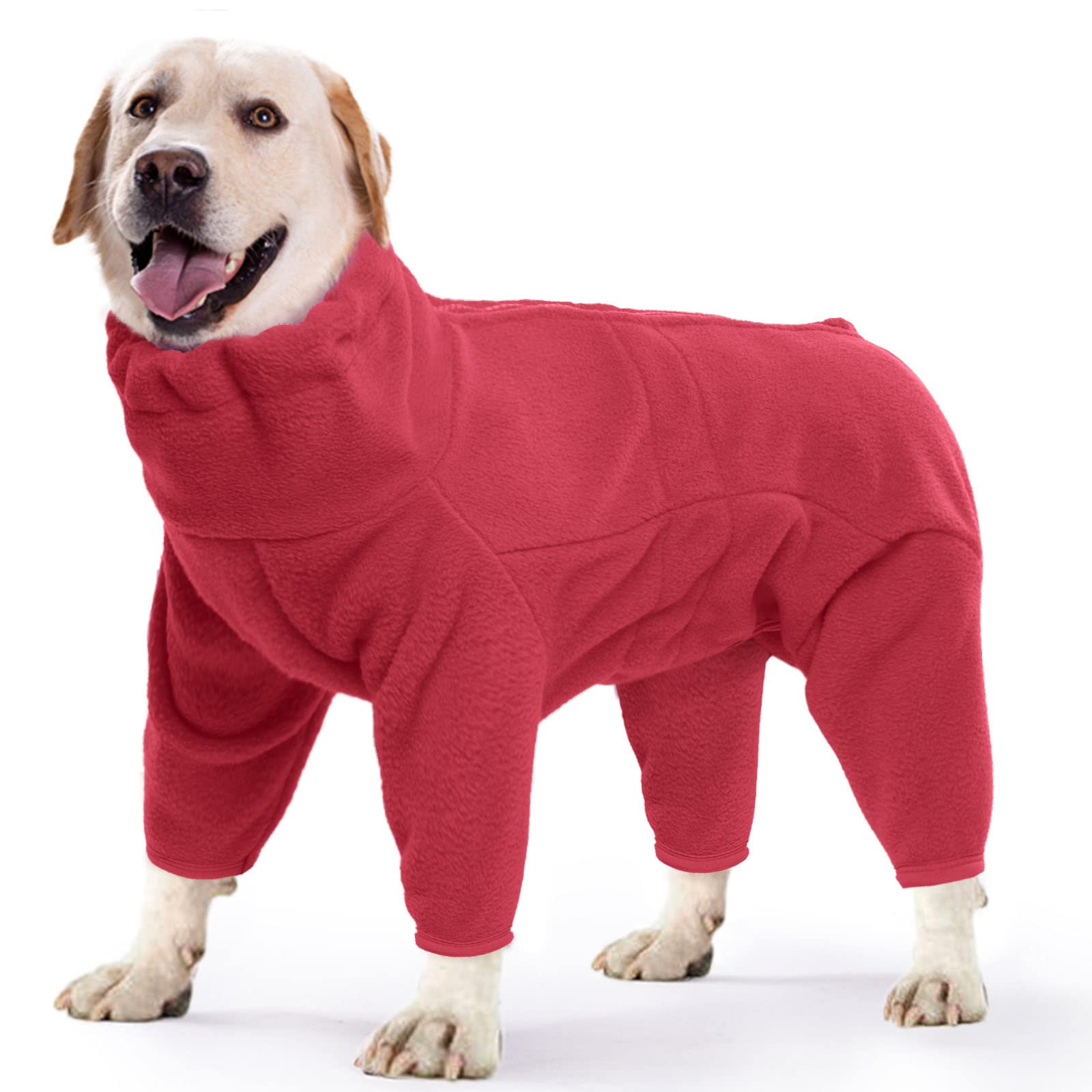 Rozkitch Dog Winter Coat Soft Fleece Pullover Pajamas, Pet Windproof Warm Cold Weather Jacket Vest Cozy Jumpsuit Apparel Outfit 