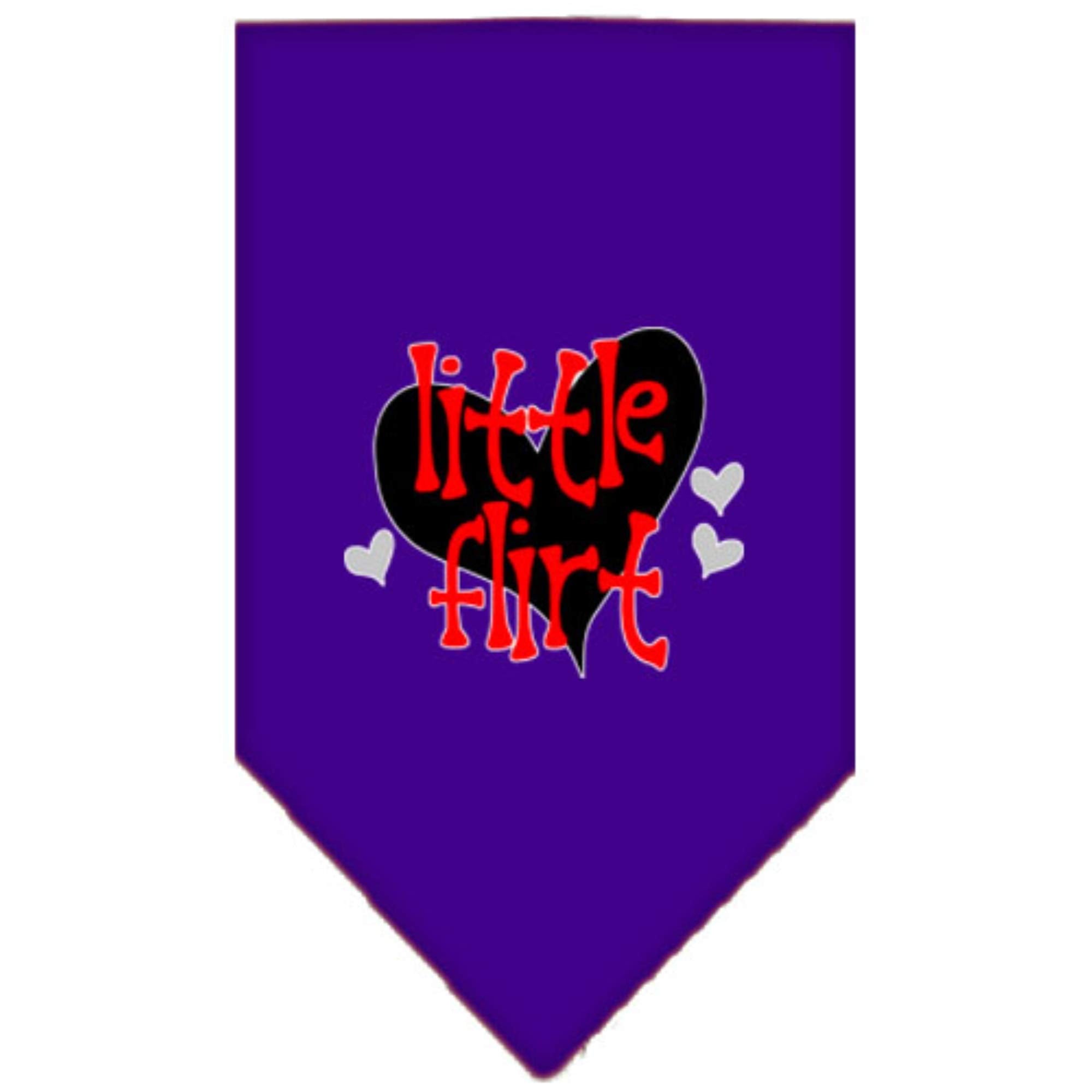 Mirage Pet Product Little Flirt Screen Print Bandana Purple Large