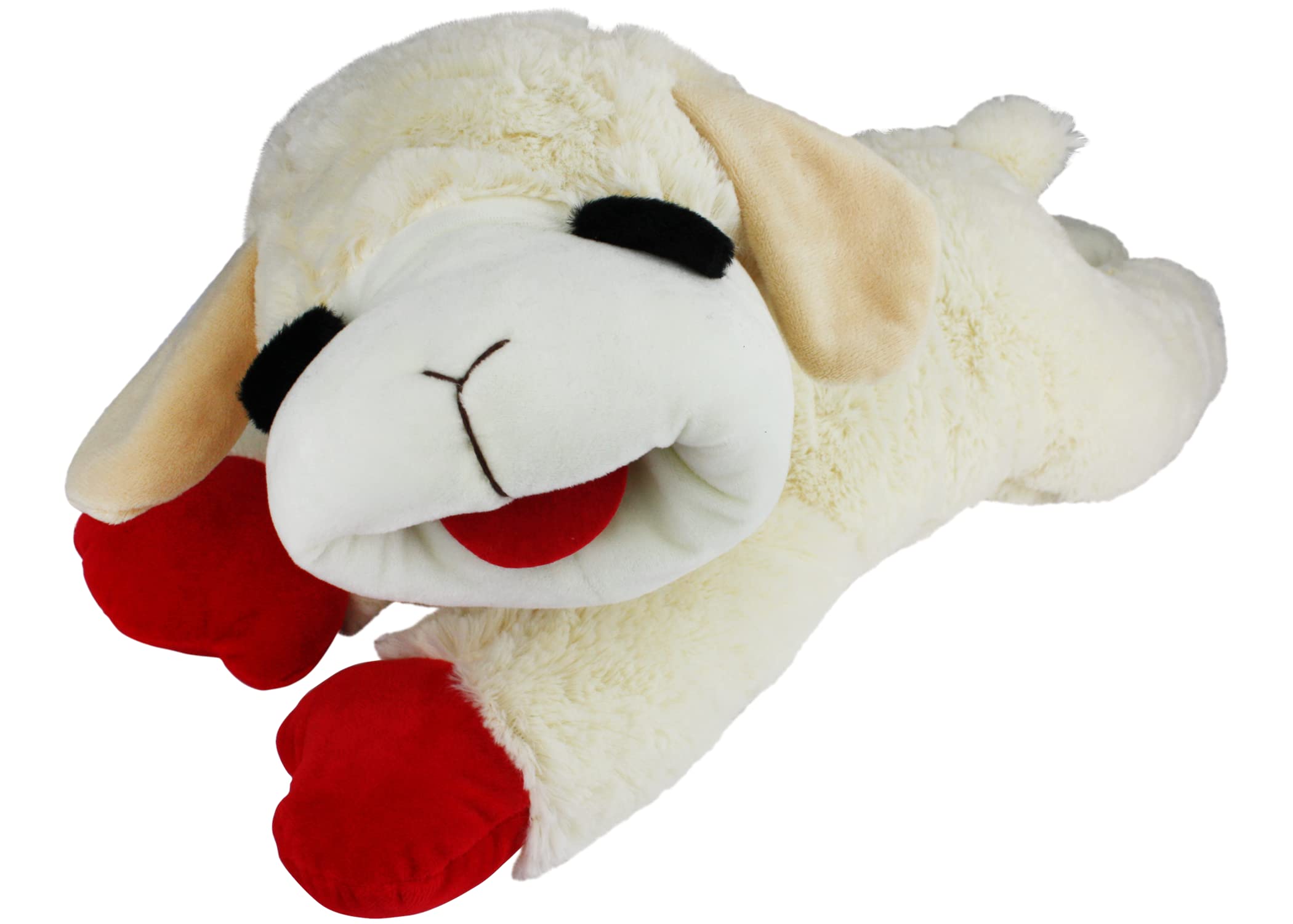 Multipet Lamb Chop White 6' Small | White Lamb Chop Dog Toy | Lamb Chop Sqeaker Toy | 6' | White | Officially Licensed