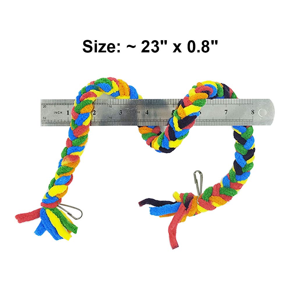 Rioussi Handmade Hanging Sugar Glider And Rat Toys For Climbing/Exercising/Jungle Exploration, Cage Accessories, Random Color, 6 Pack