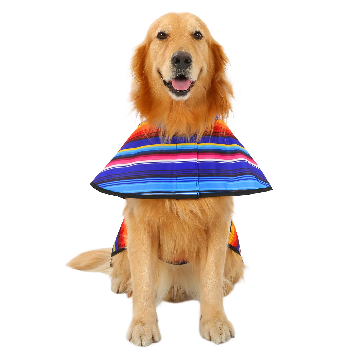 Hde Dog Raincoat Hooded Slicker Poncho For Small To X-Large Dogs And Puppies Baja Stripes - Xl