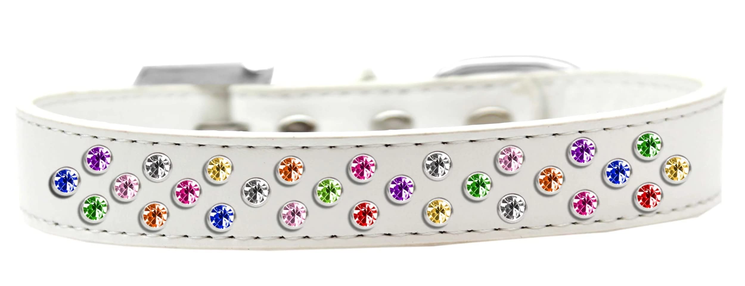 Mirage Pet Products Sprinkles Dog Collar with Confetti Crystals, Size 18, Black