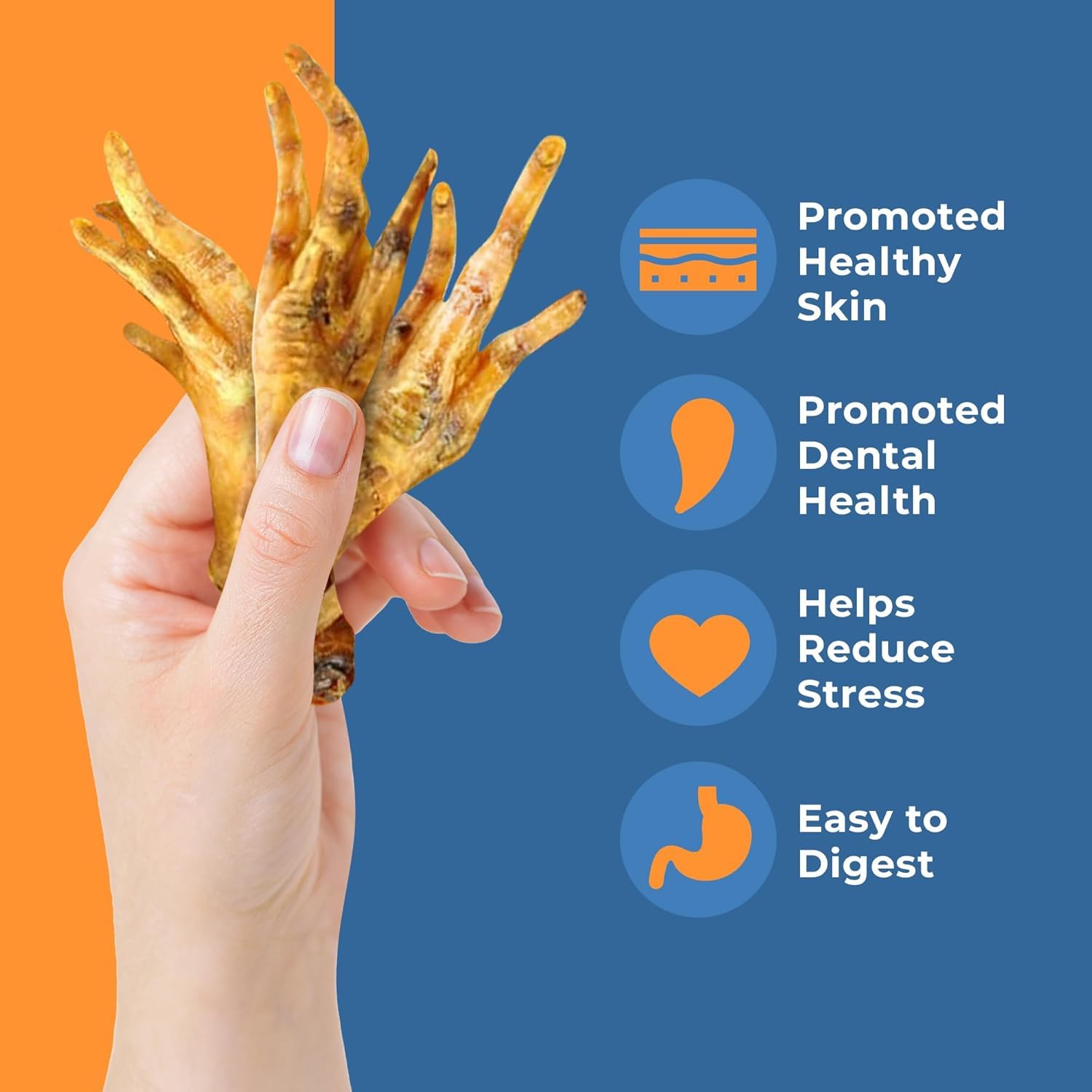 K9warehouse - Chicken Feet for Dogs - All Natural, Nutritious Dog Treat - Healthy, Dried, Dehydrated Chicken Feet Treats for Dog