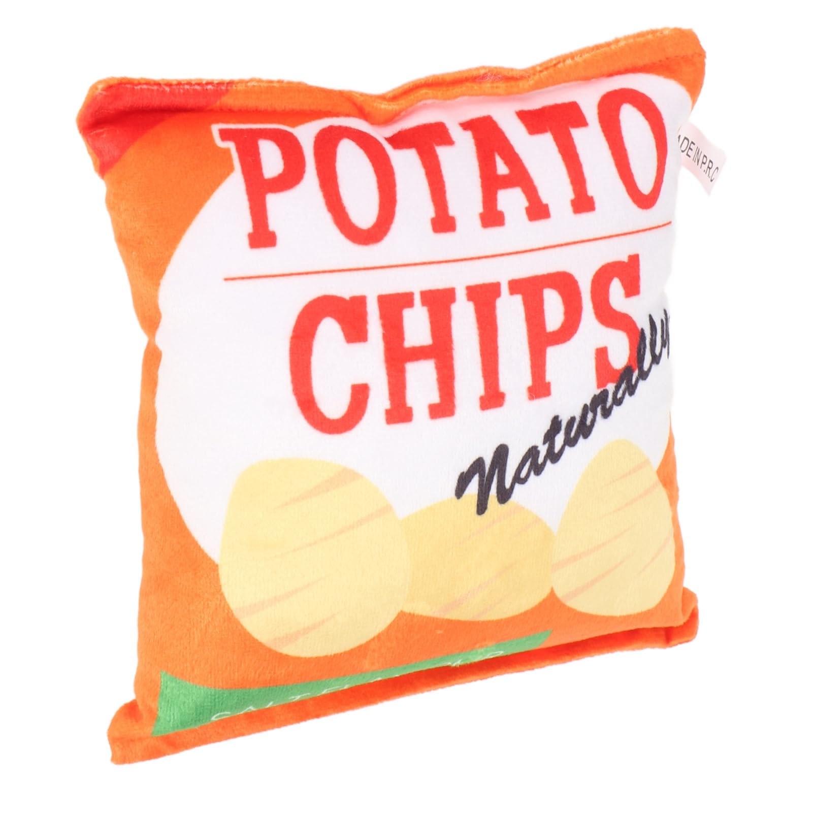 Potato Chips Plush Dog Toy, Interactive Dog Puzzle Toys Bite Resistant Built in Rattling Paper Plush Squeaky Dog Toy, Potato Chi