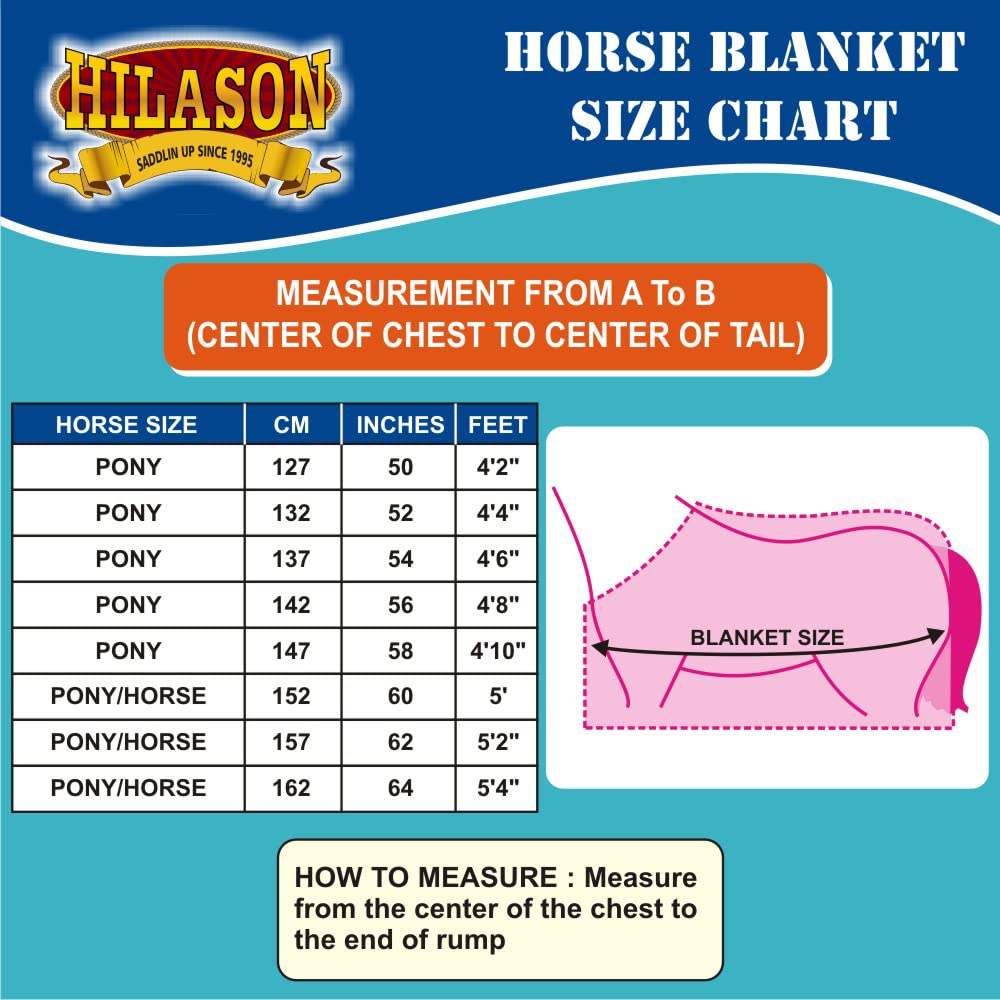 Hilason Red 56 In 600D Winter Waterproof Poly Pony Horse Blanket Red | Horse Blanket | Horse Turnout Blanket | Horse Blankets Fo