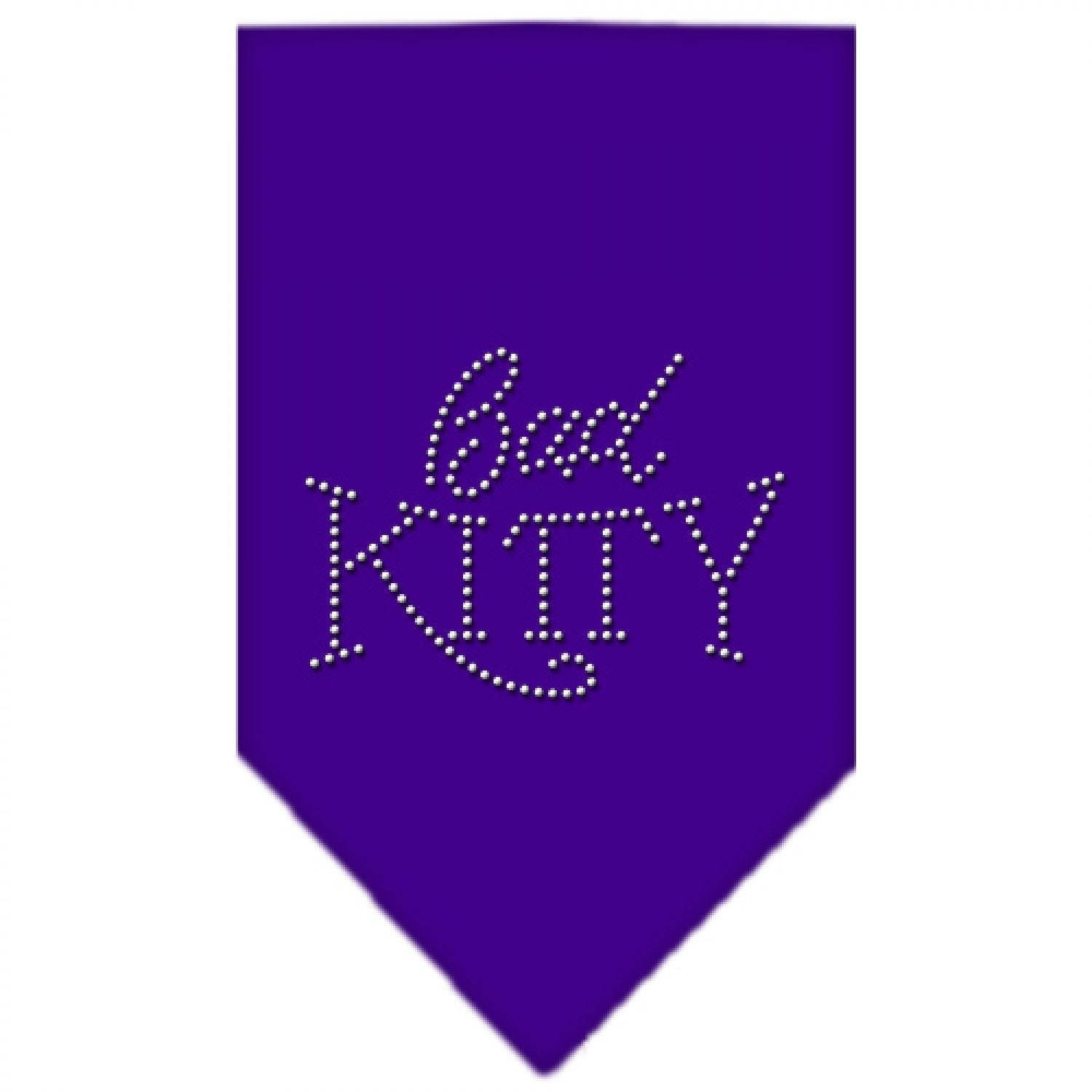 Mirage Pet Products Bad Kitty Rhinestone Bandana, Small, Purple