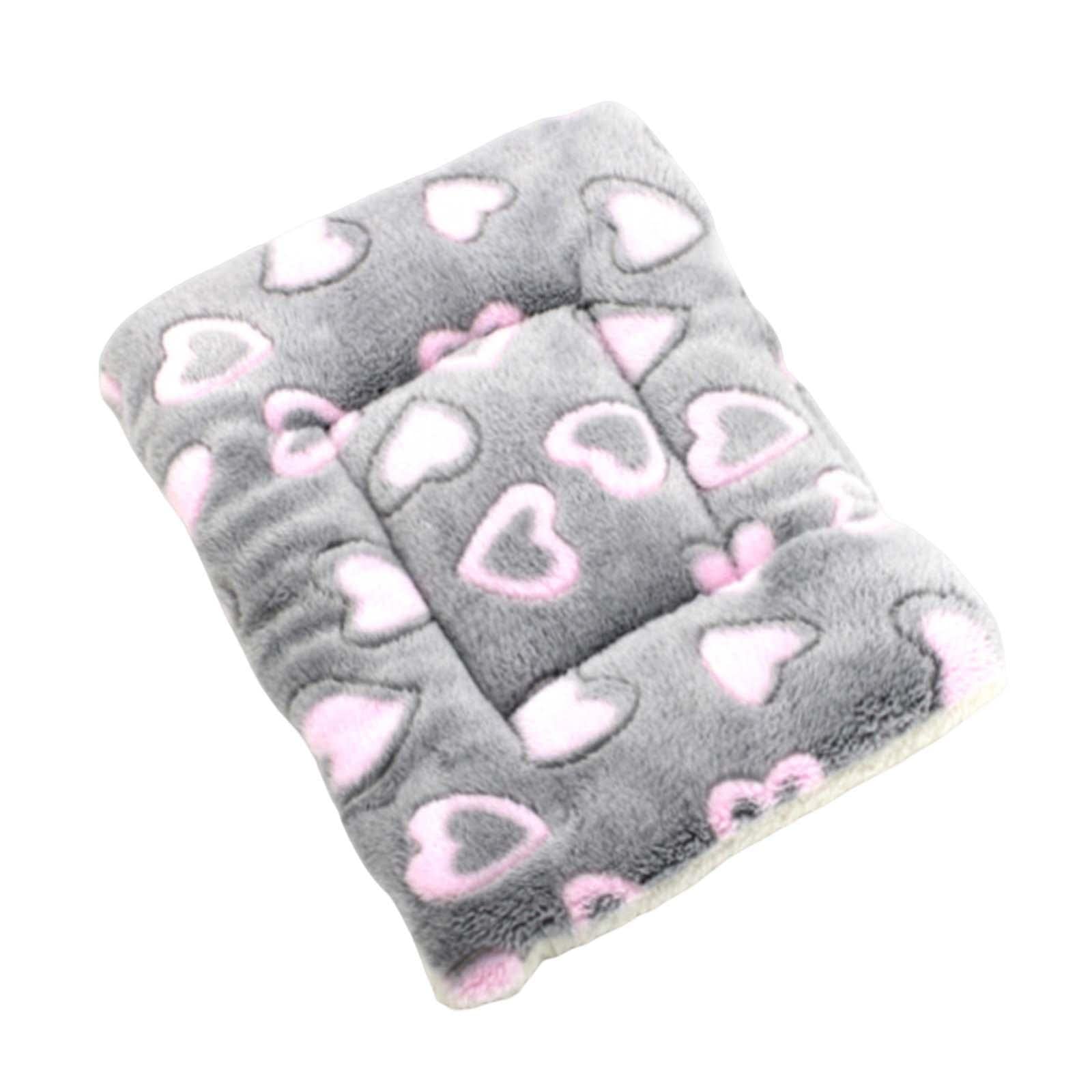 SAZ DEKOR Dog Bed Mat Cat Accessories Washable Short Plush Blanket Cat Bed Mats Gray M