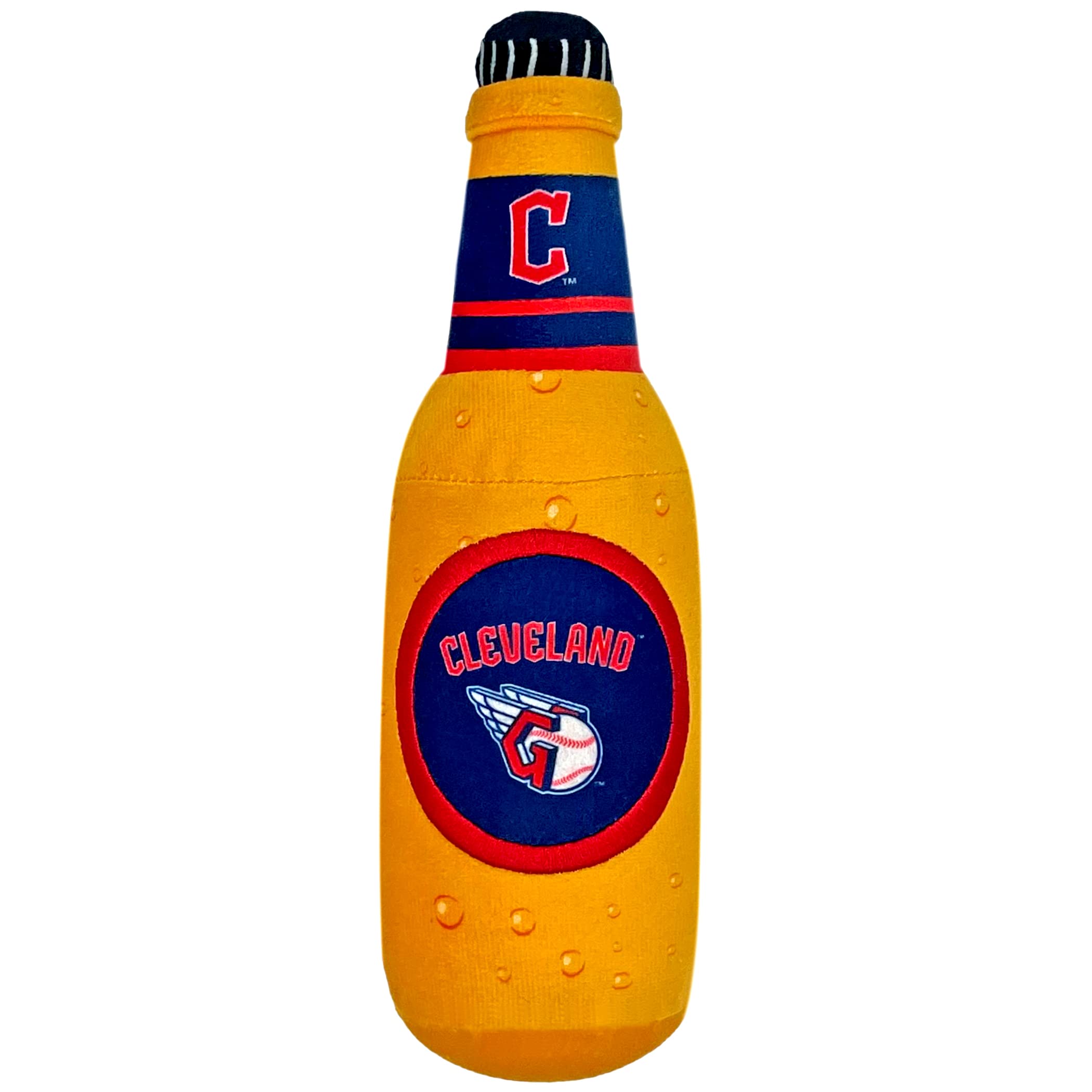Pets First Mlb Cleveland Guardians Stadium Beer Bottle Plush Dog Toy-Cutest Plush Toy For Dogs & Cats With Inner Squeaker & Prem