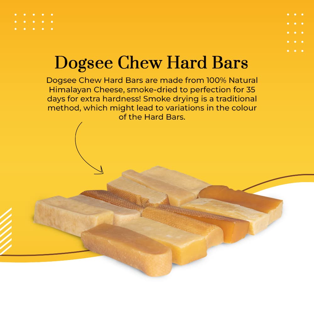 Dogsee Original Himalayan Yak Cheese Dog Chews 2lb (Large - 8 Bars) | Rawhide Free | Fight Plaque & Tartar | Long Lasting | for
