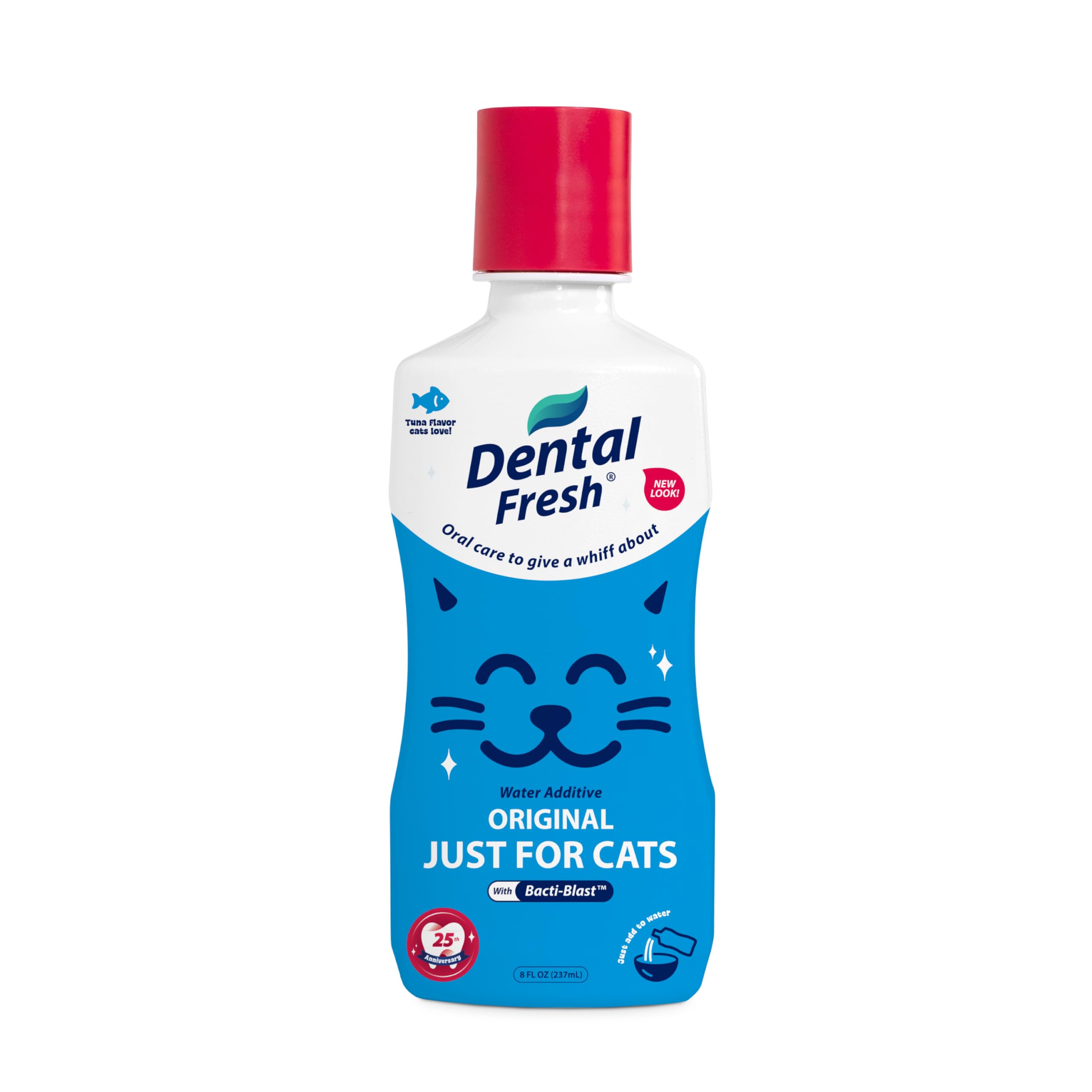Dental Fresh Cat Water Additive, Tuna Flavor Dental Care - Easy Oral Care, Cleaner Teeth, Fresh Breath and Tartar Support for Ca