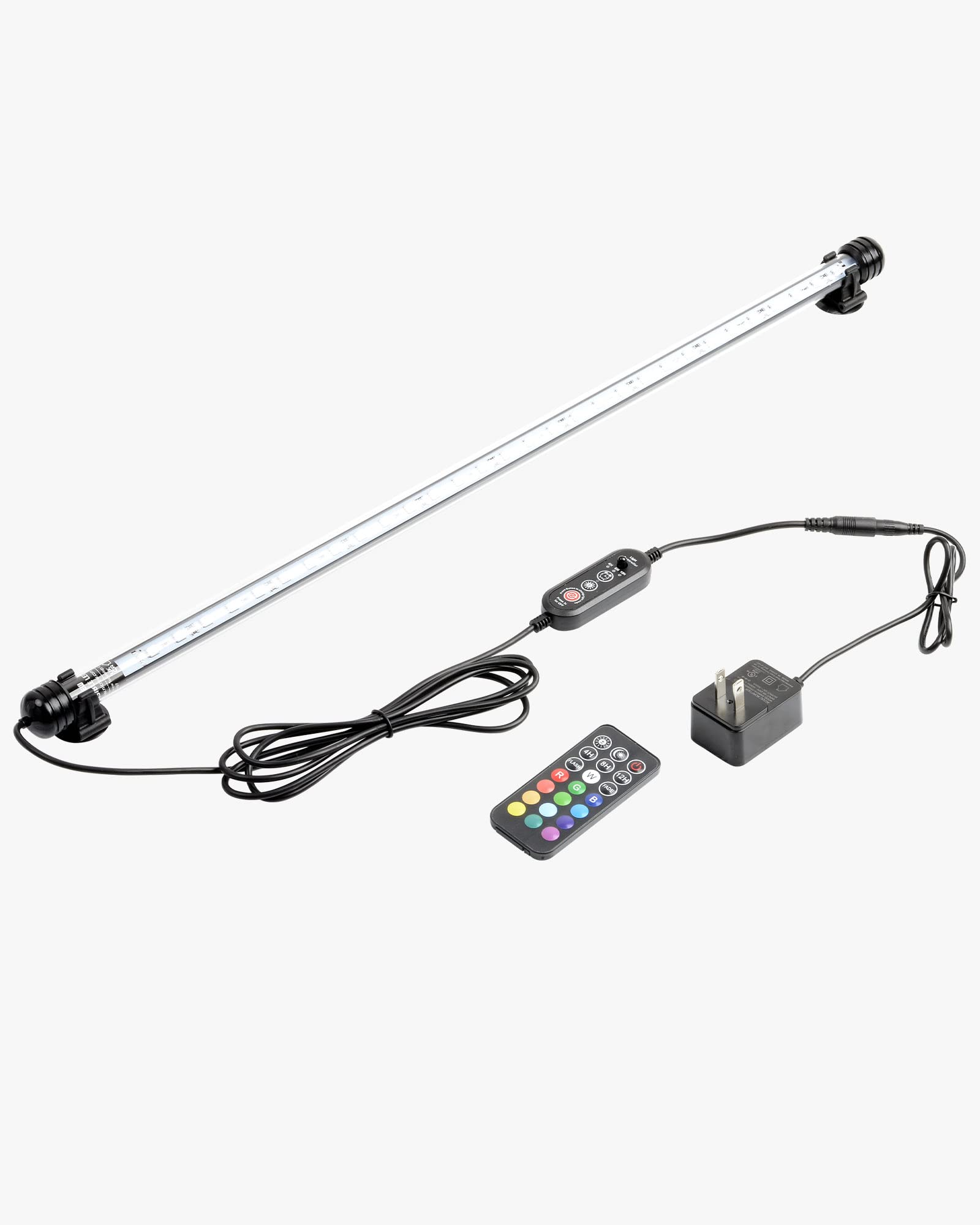 Nicrew Submersible Rgb Aquarium Light, Underwater Fish Tank Light With Timer, Multicolor Led Light With Remote Controller, 23 Inches