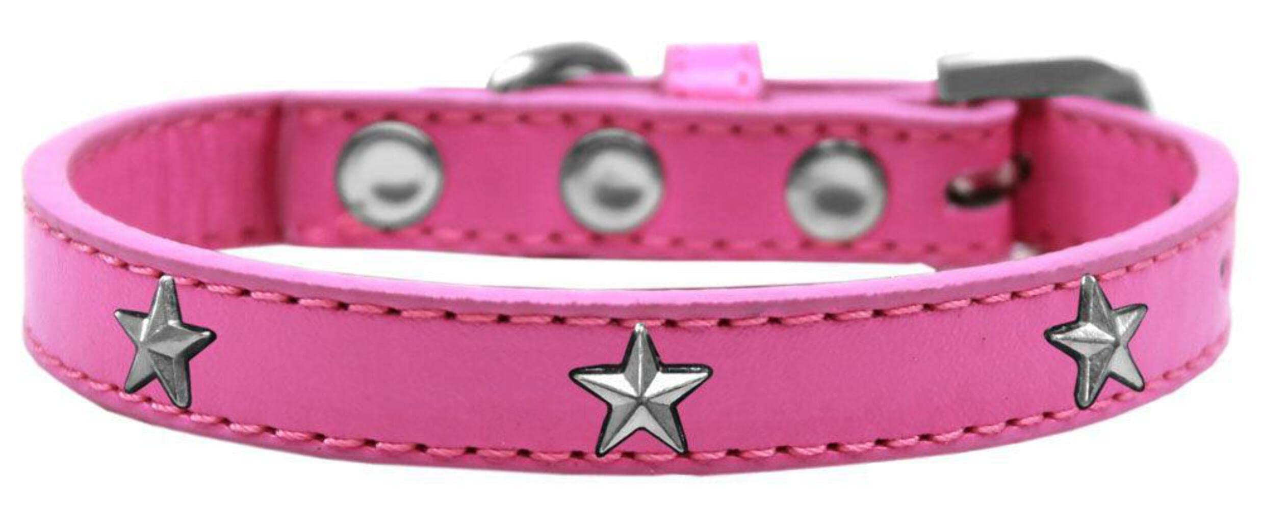 Dog, Puppy & Pet Widget Fashion Collar, Silver Star Black 18