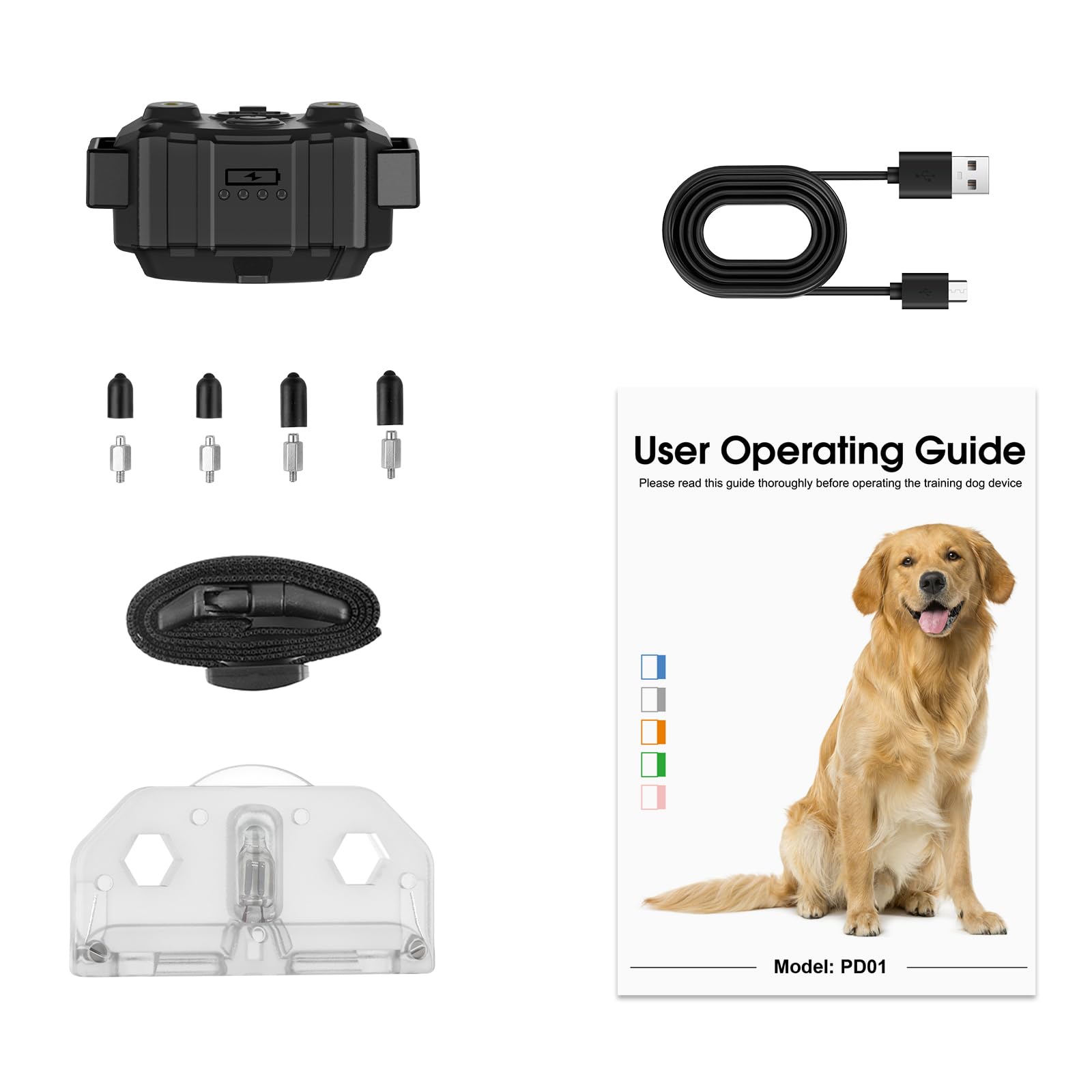 Piouns Dog Training Collar Rplacement Receiver Black