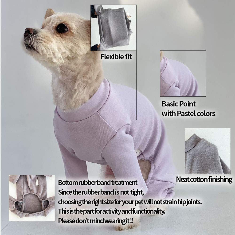 Lucky Petter Basic Dog Pajamas Pastel Durable And Elastic Dog Onesie Apparel Outfits Doggie Jammies (X-Small, Black)