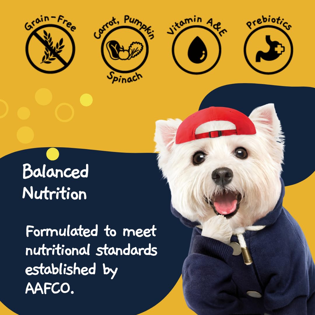 MOOCHIE Grain Free Small Dogs Wet Dog Food - Digestive Care - Real Chicken, Beef & Vegetable - No Artificial Flavors or Preserva