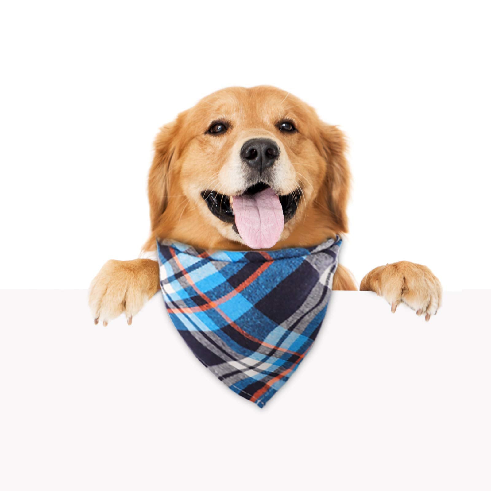 Segarty Dog Bandanas, 30 Pack 22.8''X15.7'' Triangle Plaid Bibs Pet Scarf Accessories Bulk For Medium Small Dogs Cats Large Pupp