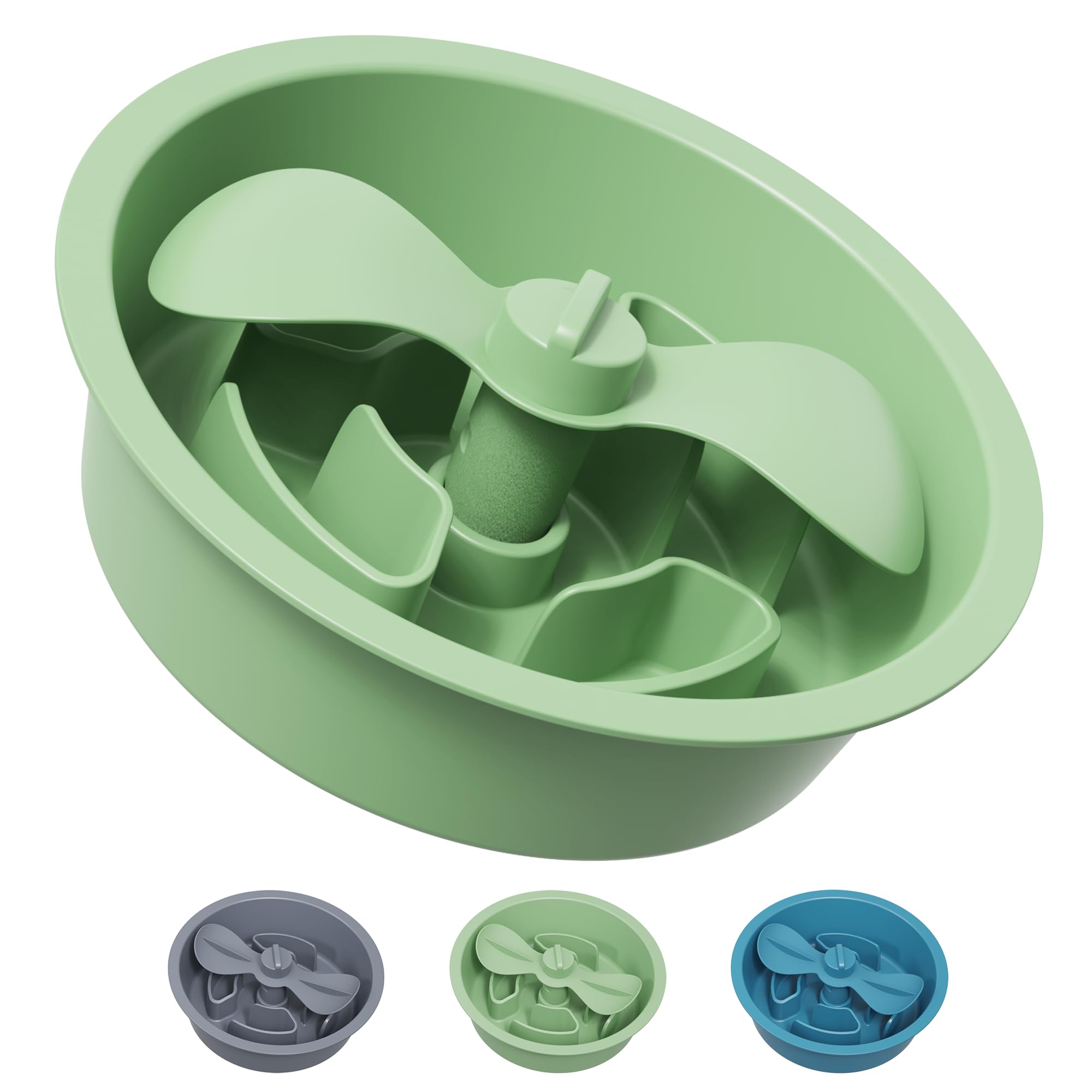 AVERYDAY Slow Feeder Dog Bowls for Medium Breed, 1.5 Cups Engagement Food Puzzle Bowl with Spinning Slow Feeder Insert, Non-Slip