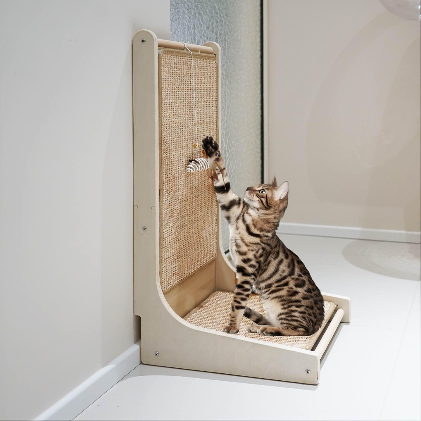 Cat Scratcher, L Shape Cat Scratching Board For Indoor Cats, Protecting Furniture Cat Scratch Pad, Floor Mounted Cat Scratching 