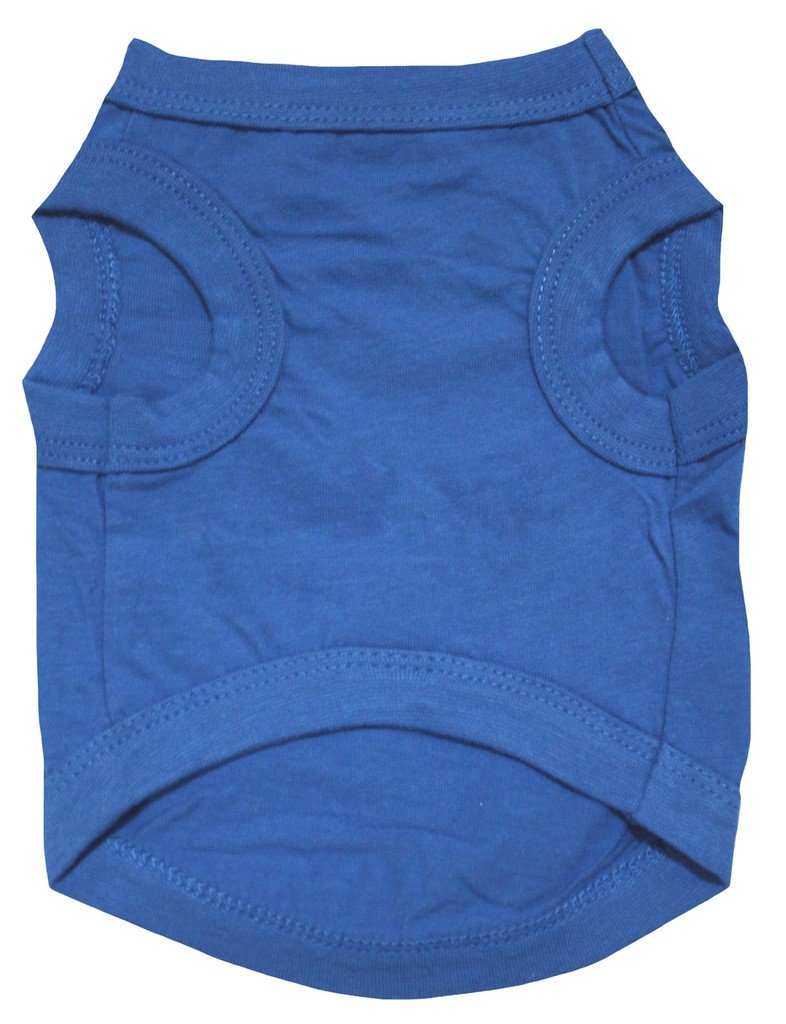 Petitebella Plain Single Color Puppy Dog Shirt (Royal Blue, Large)