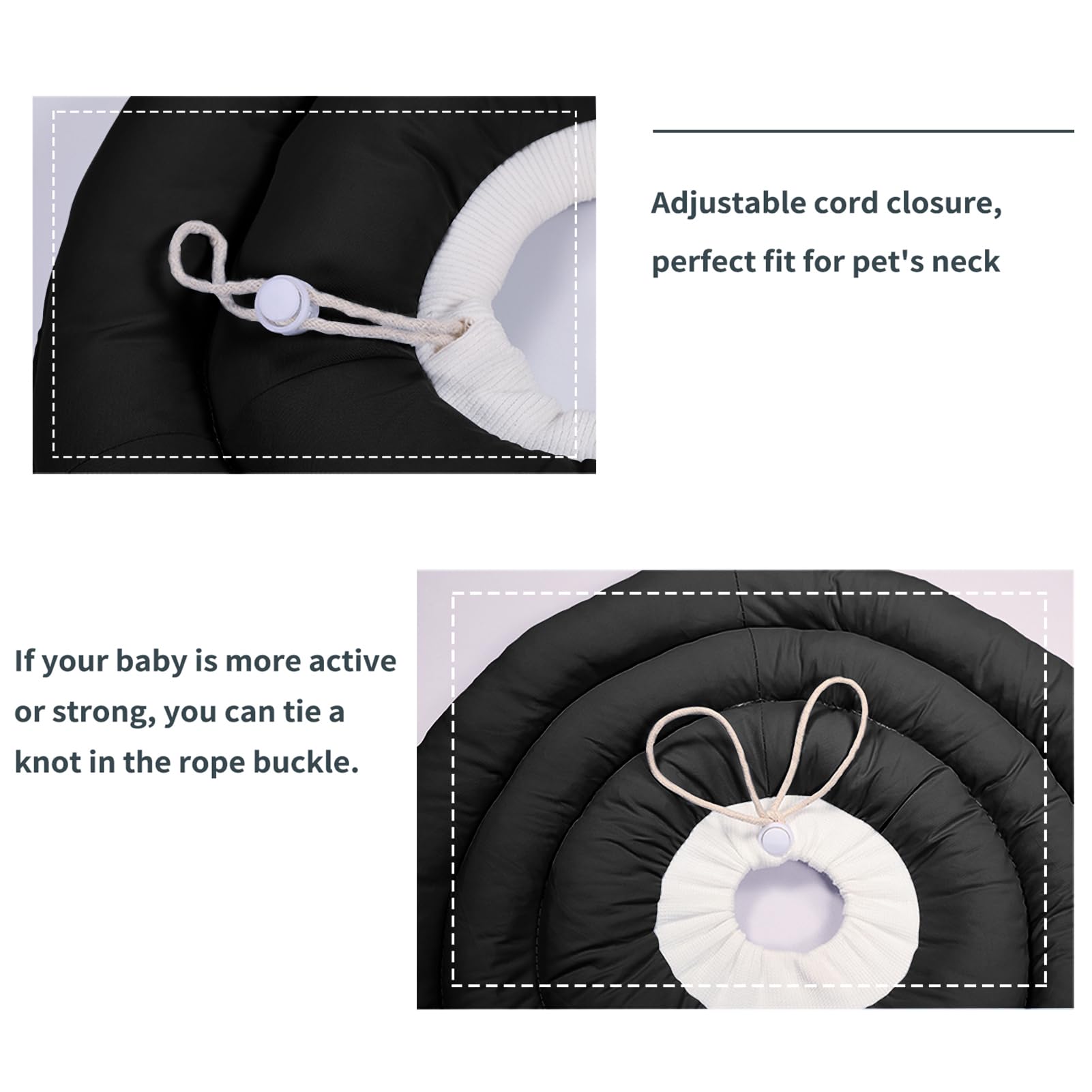 GAGABODY Dog Cones for Small Dogs & Cats, Comfortable Adjustable Soft Dog Cone Alternative After Surgery, Elizabethan Donut Coll