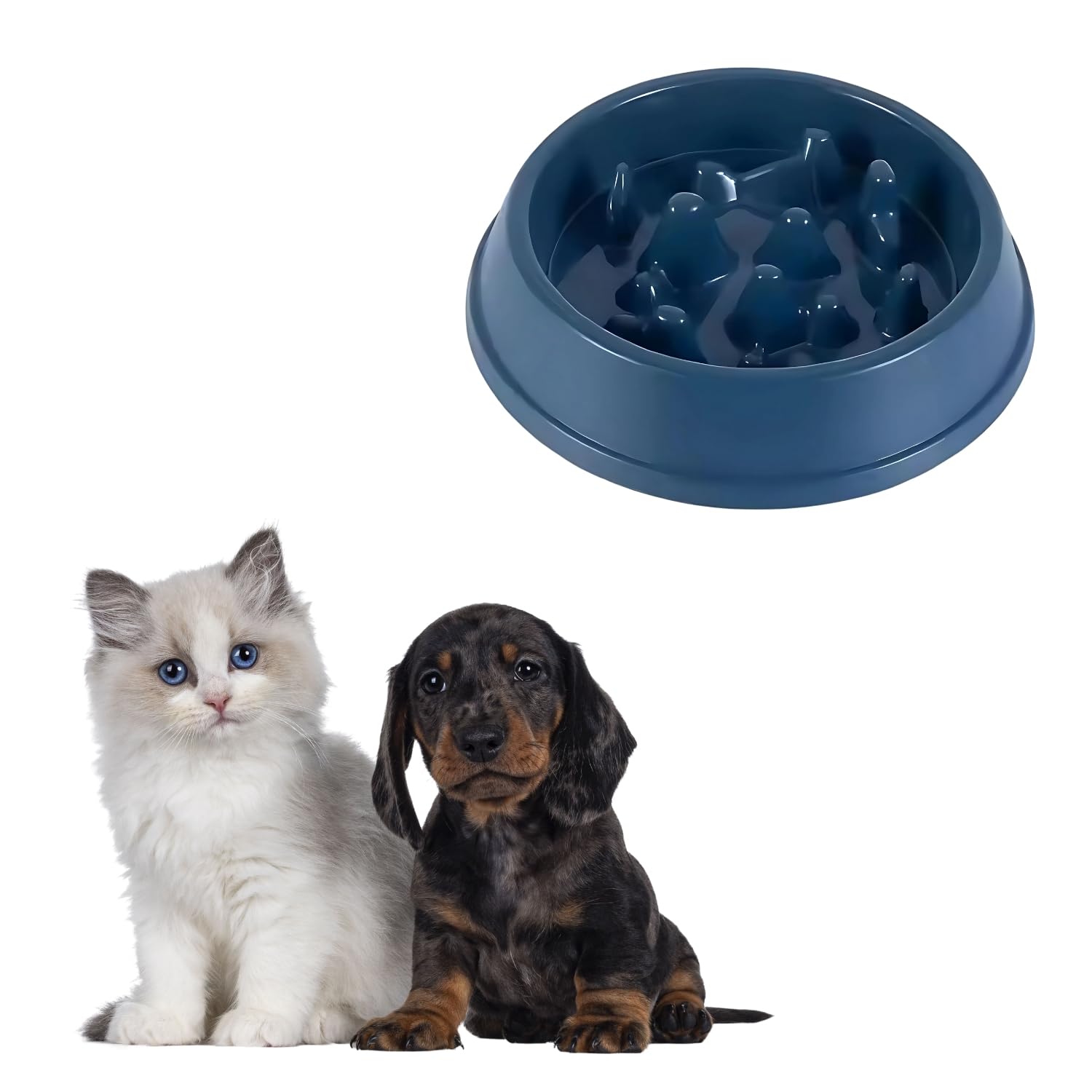 Western Era Pet Slow Feeding Bowl  Volcano Puzzle Feeder For Dogs & Cats, Promotes Healthy Digestion, Prevents Choking, For Wet