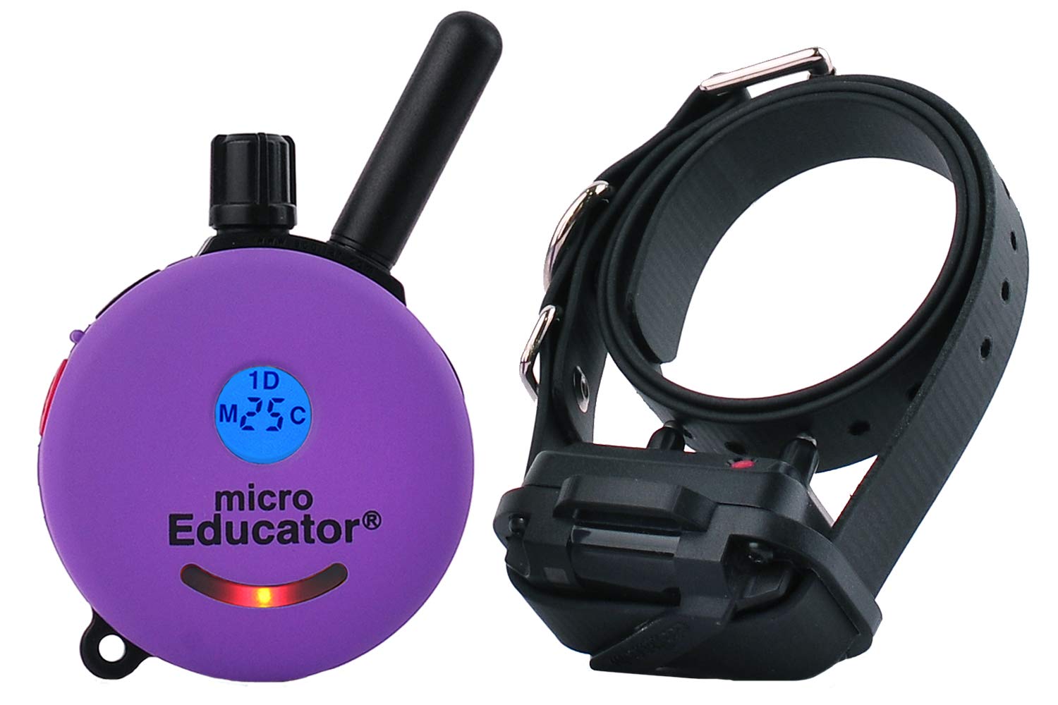 Educator E-Collar Humane Dog Training Collar With Remote, 100 Safe Tapping Stimulation Levels, Night Light, Waterproof, Rechargeable, 1/3 Mile 1 Small Dog, Purple