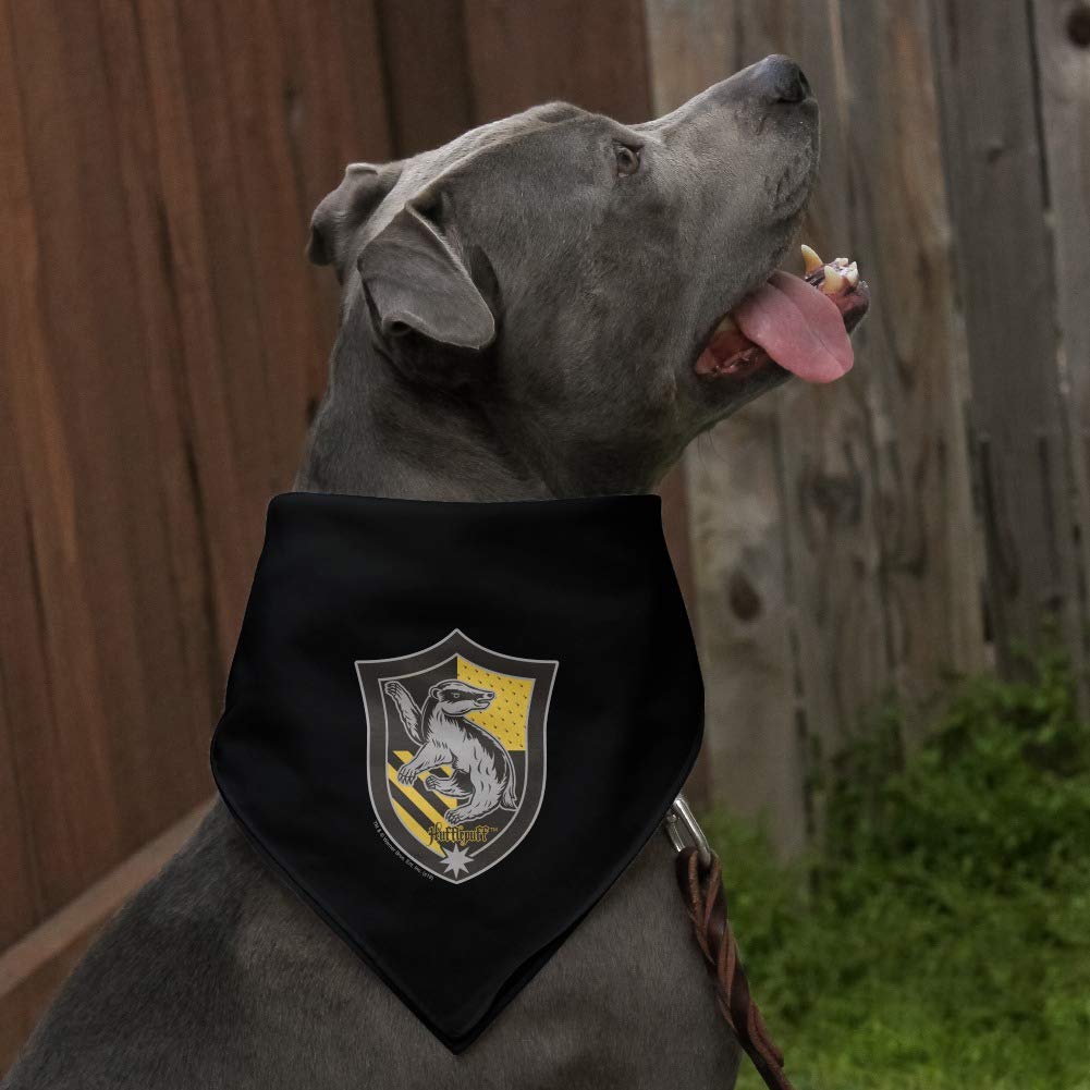 Graphics & More Harry Potter Hufflepuff Plaid Sigil Dog Pet Bandana
