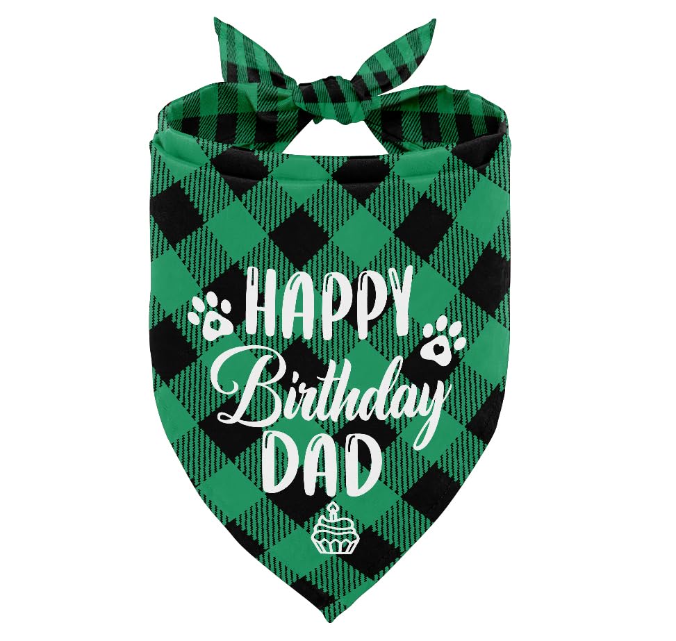 Auii Jo Design Dog Bandana, Plaid Geometric Pattern, Comfortable & Breathable, Perfect For Small To Large Dogs, 25*17In, Unisex,
