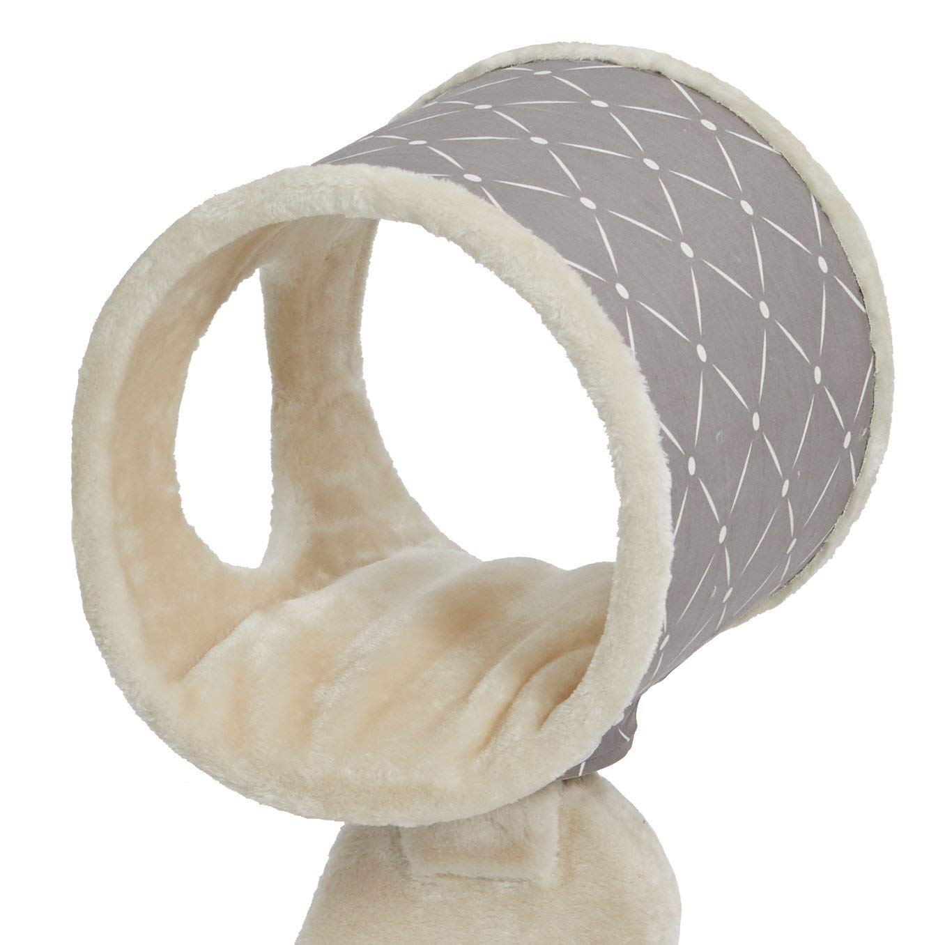 MidWest Homes for Pets Cat Tree | Salvador Cat Tree w/Built-in Sisal Cat Scratching Pad & Cat Look-Out Lounge, Mushroom/Diamond