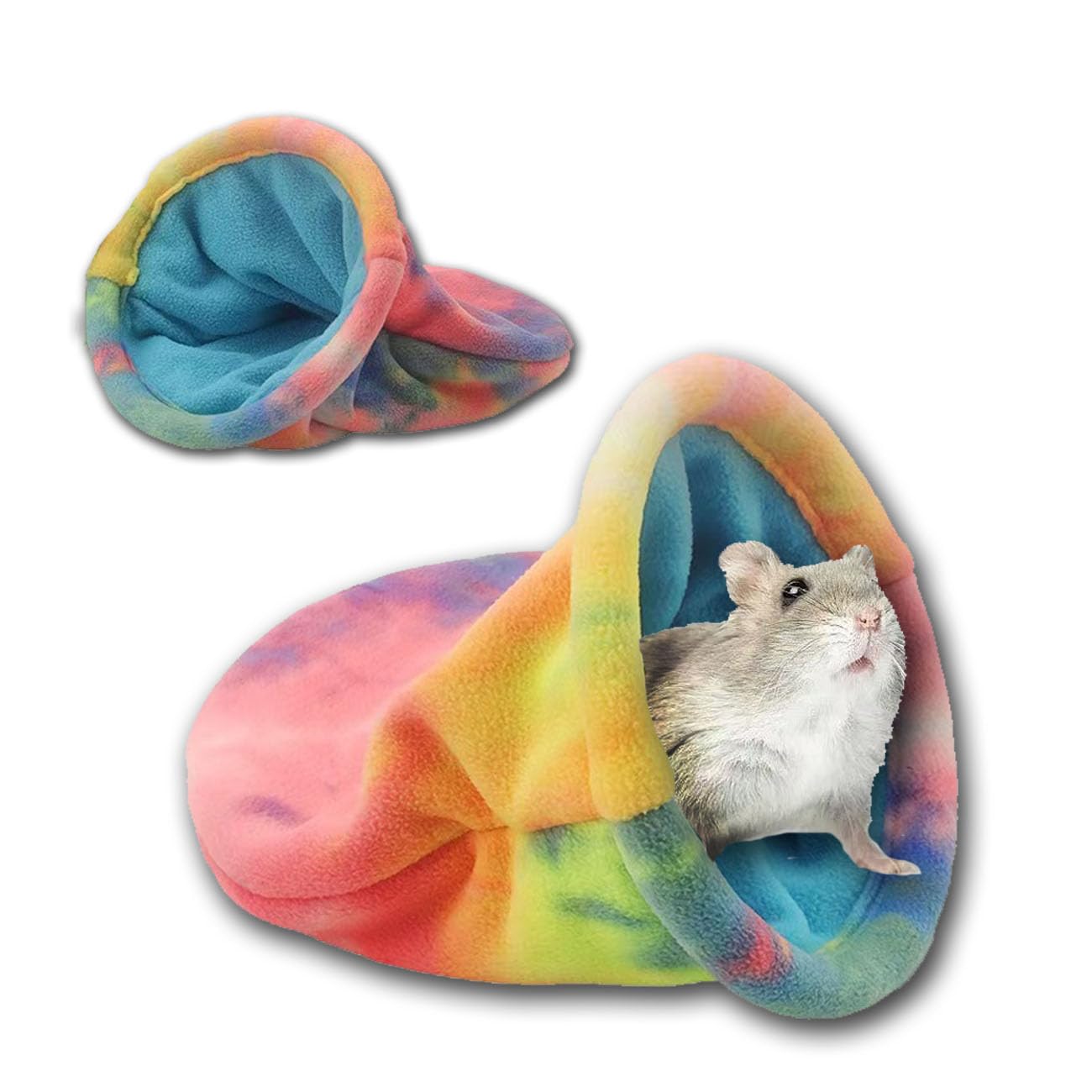 Zbjbinch Soft Fleece Rabbit Snuggle Sack, Guinea Pig Hideout, Small Animal House Ferret Cozy Cave Hamster Sleeping Bag For Small