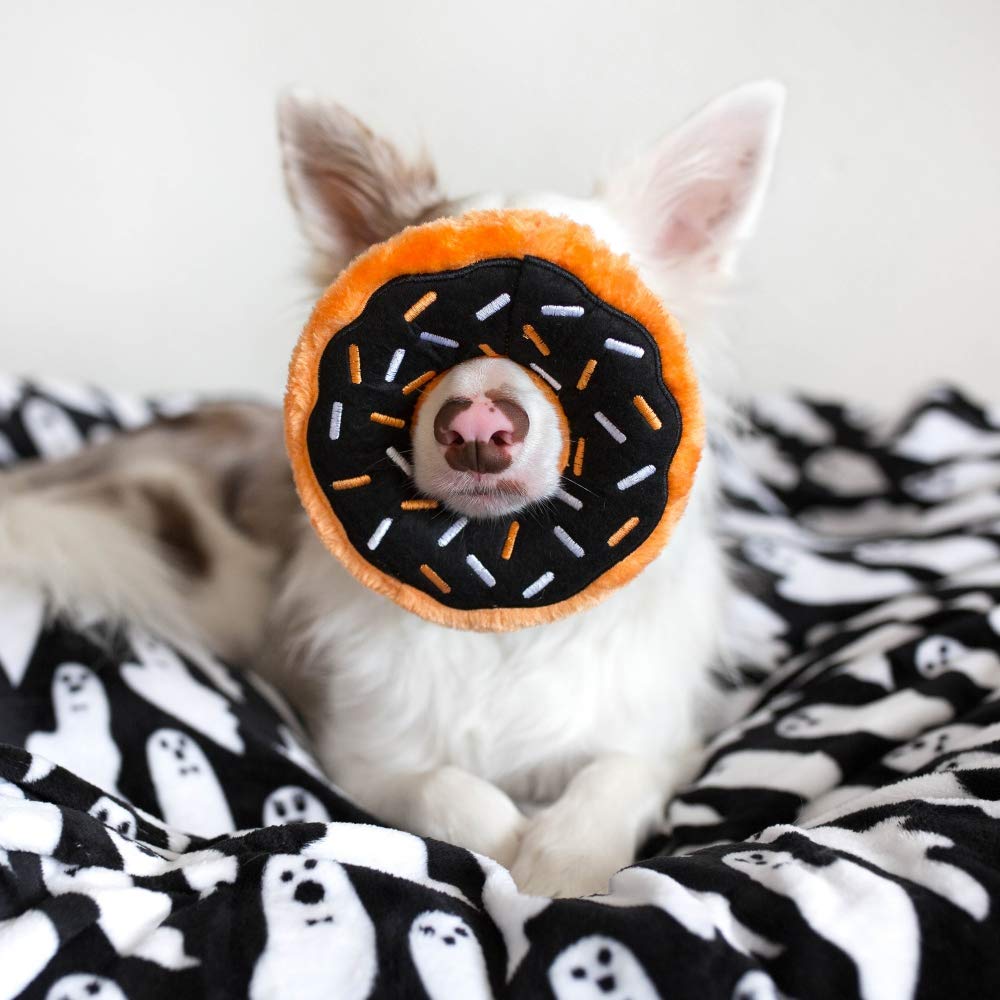 ZippyPaws Donutz - No Stuffing Dog Toys to Keep Them Busy, for Small and Medium Dogs, Squeaky Pet Toy for Boredom, Unstuffed Che