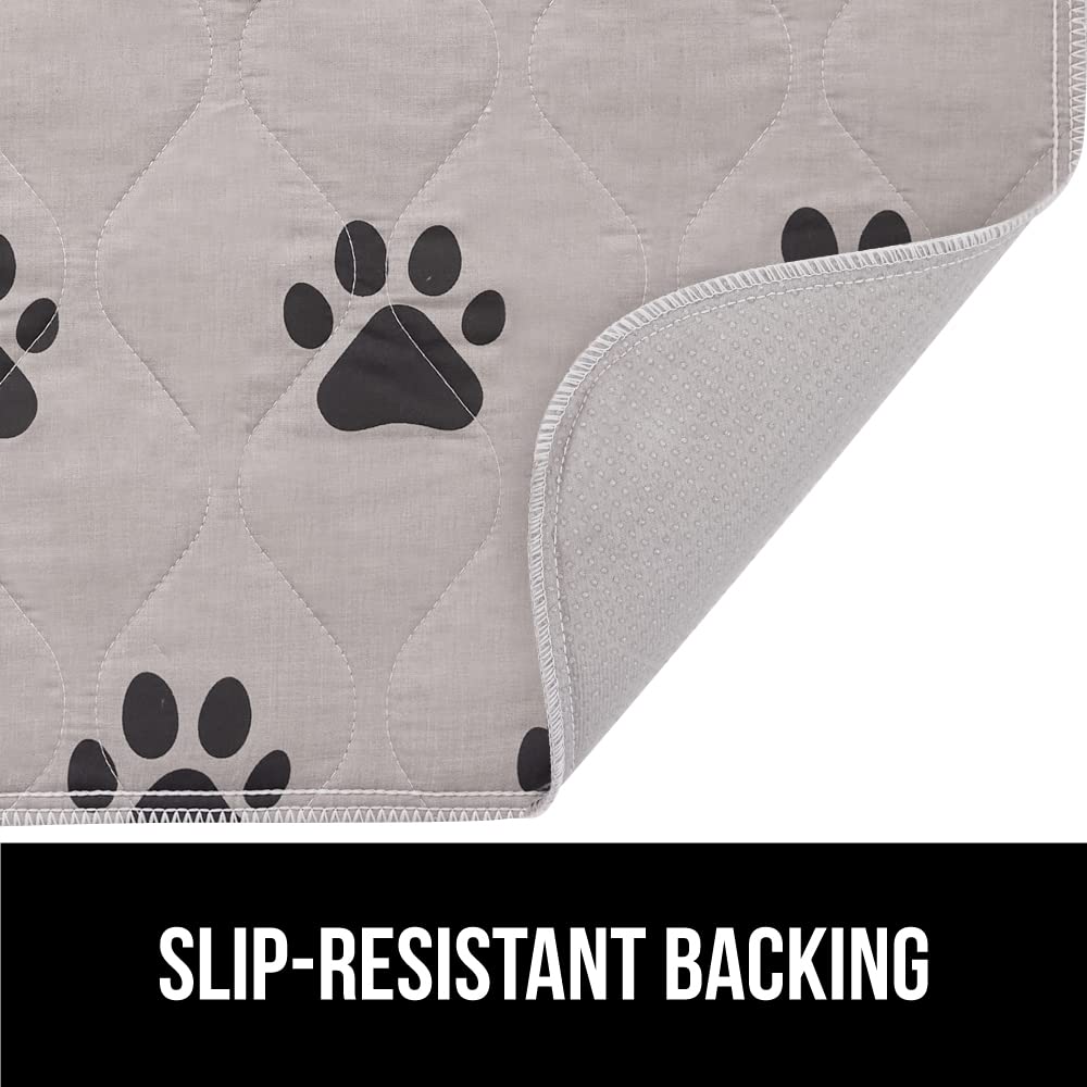 Gorilla Grip Reusable Puppy Pads, Slip Resistant Pet Crate Mat, Absorbs Urine, Waterproof, Cloth Pee Pad for Training Puppies, W