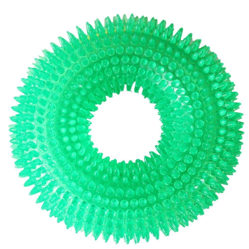 Petlicious & More Dog Squeaky Chew Toys For Aggressive Chewers Dental Teething Cleaning [NonToxic Soft Natural Rubber], Cute Cr