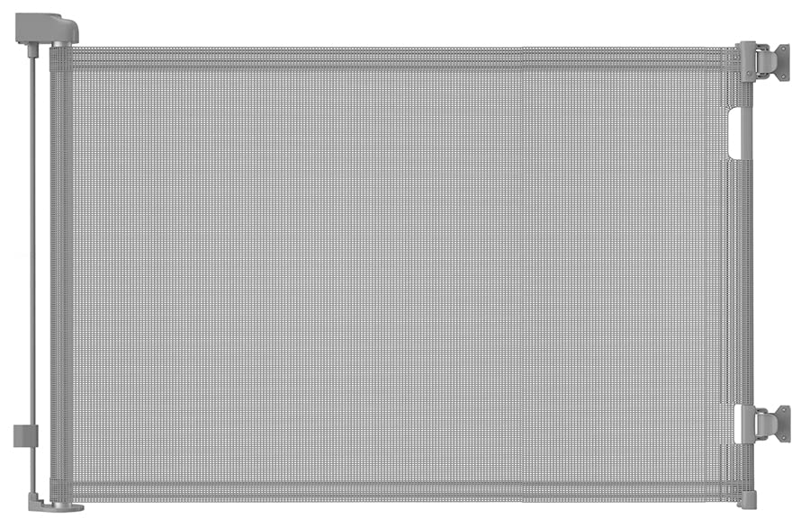 Retractable Baby Gate for Stairs - 33    Height, Expands up to 55    Width - Safety Gate for Infants, Toddlers, Dogs & Pets - Ea