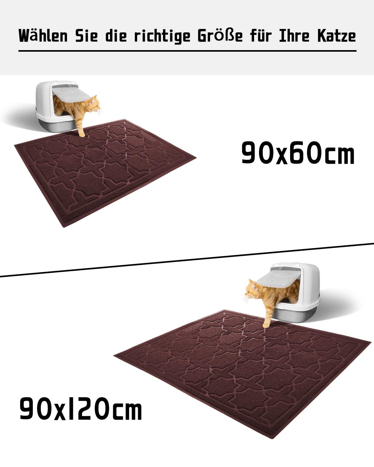 Yimobra Cat Litter Mat, 35.4''X23.6'' Litter Box Mat With Litter Lock Mesh, Soft Cat Litter Mat Litter Trapping Mat, Easy To Cle