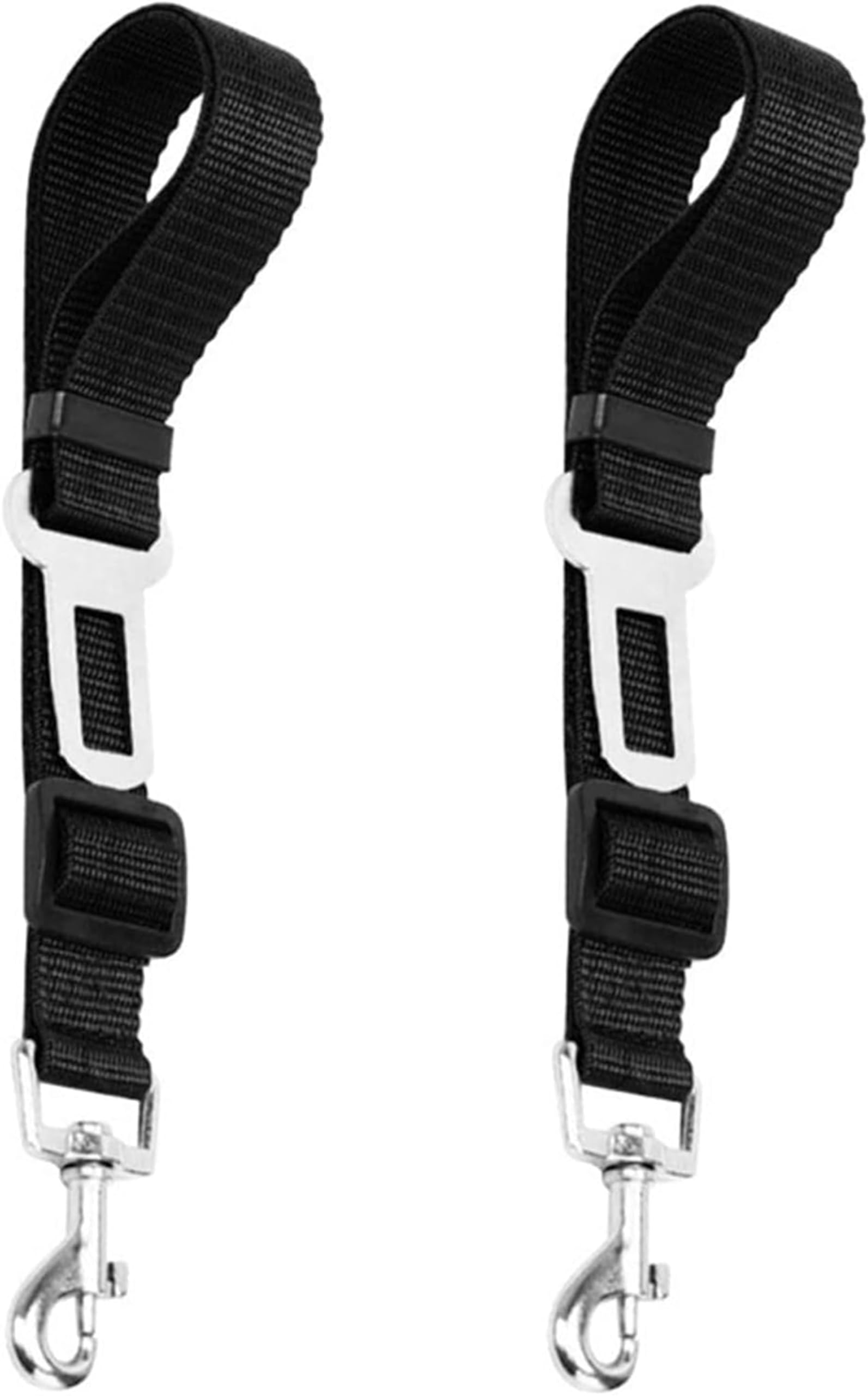 Car Dog Leash - Best Dog Seat Belt (2 Pack) Car Harness Attachment For Dogs - Adjustable Dog Restraints Seatbelts For Cars (17.5