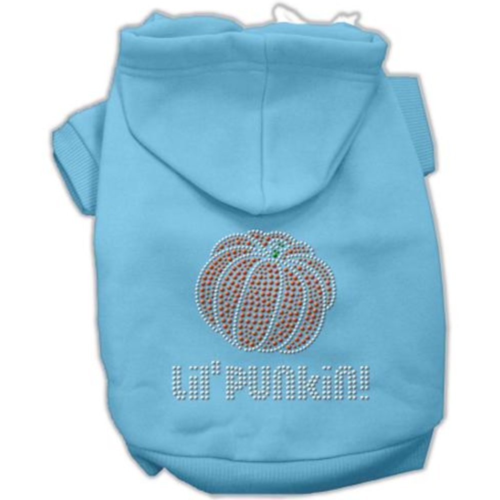 Halloween Pet Dog & Cat Hoodie Rhinestone, "Lil Punkin" Baby Blue XL (14-20 lbs.)