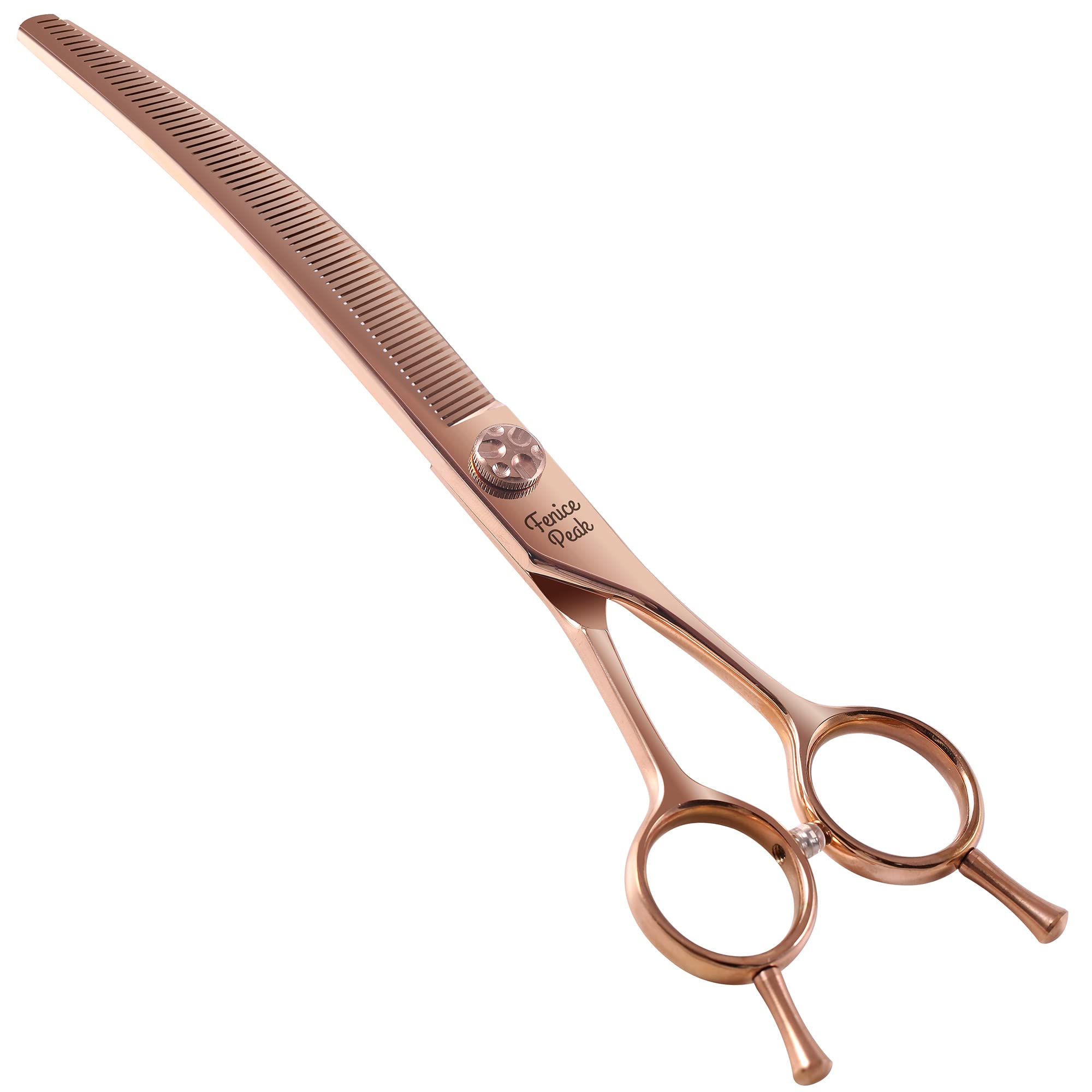 Fenice Peak Professional Dog Grooming Scissors Pet Curved Thinning Shears 7.0   Extremely Sharp Blades 440C Steel Thinning Sci